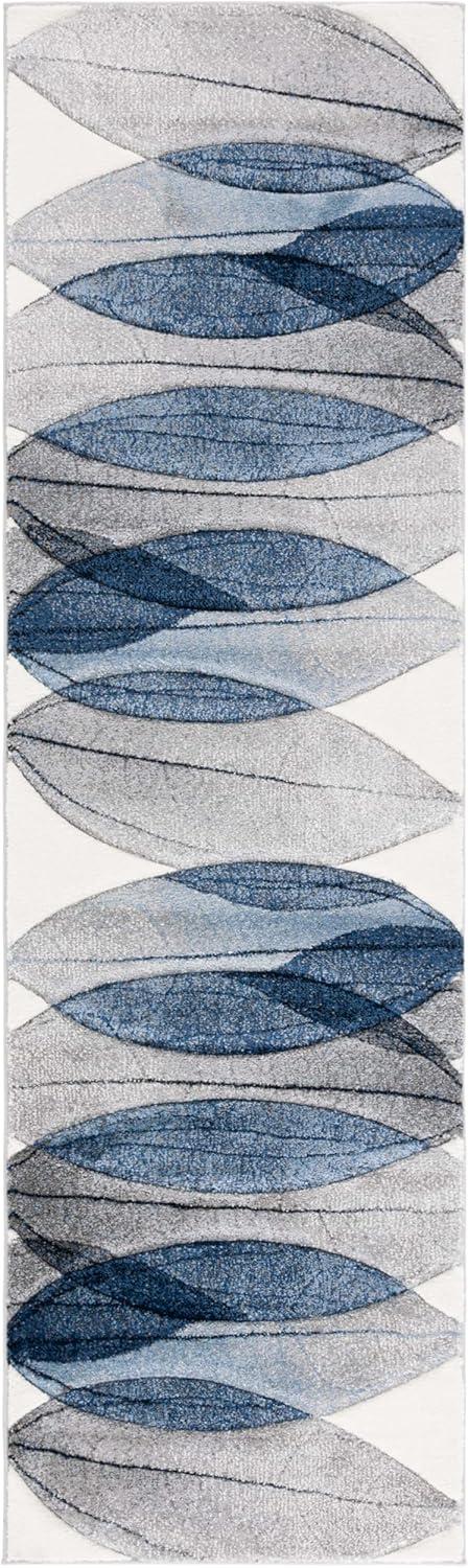 image:imageSAFAVIEH Area Rug 8x10 Hollywood Collection Large Ivory amp Blue MidCentury Modern Design NonShedding amp Easy Cleaning Ideal for Living Room Bedroom Office Dining Space HLW703AIvoryBlue