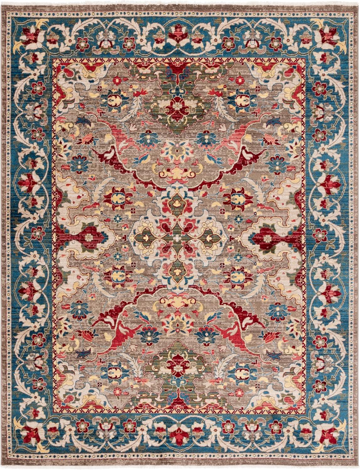 image:imageSAFAVIEH Area Rug 8x10 Kashan Collection Large Ivory amp Taupe Traditional Oriental Design NonShedding amp Easy Cleaning Ideal for Living Room Bedroom Office Dining Space KSN307ATaupeBlue