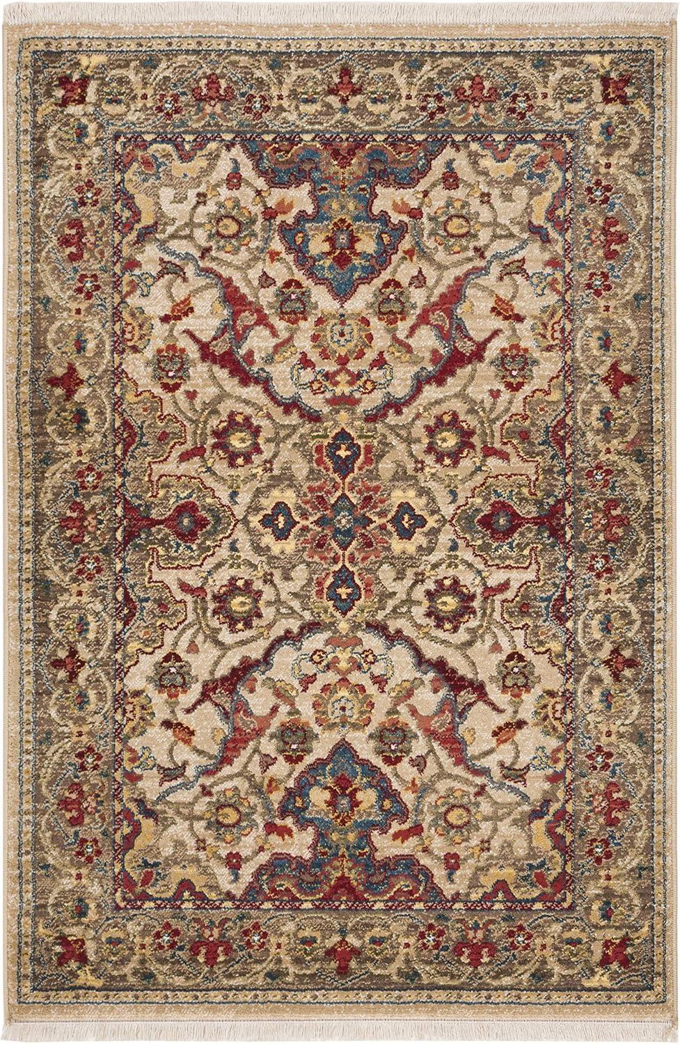 image:imageSAFAVIEH Area Rug 8x10 Kashan Collection Large Ivory amp Taupe Traditional Oriental Design NonShedding amp Easy Cleaning Ideal for Living Room Bedroom Office Dining Space KSN307AIvoryTaupe
