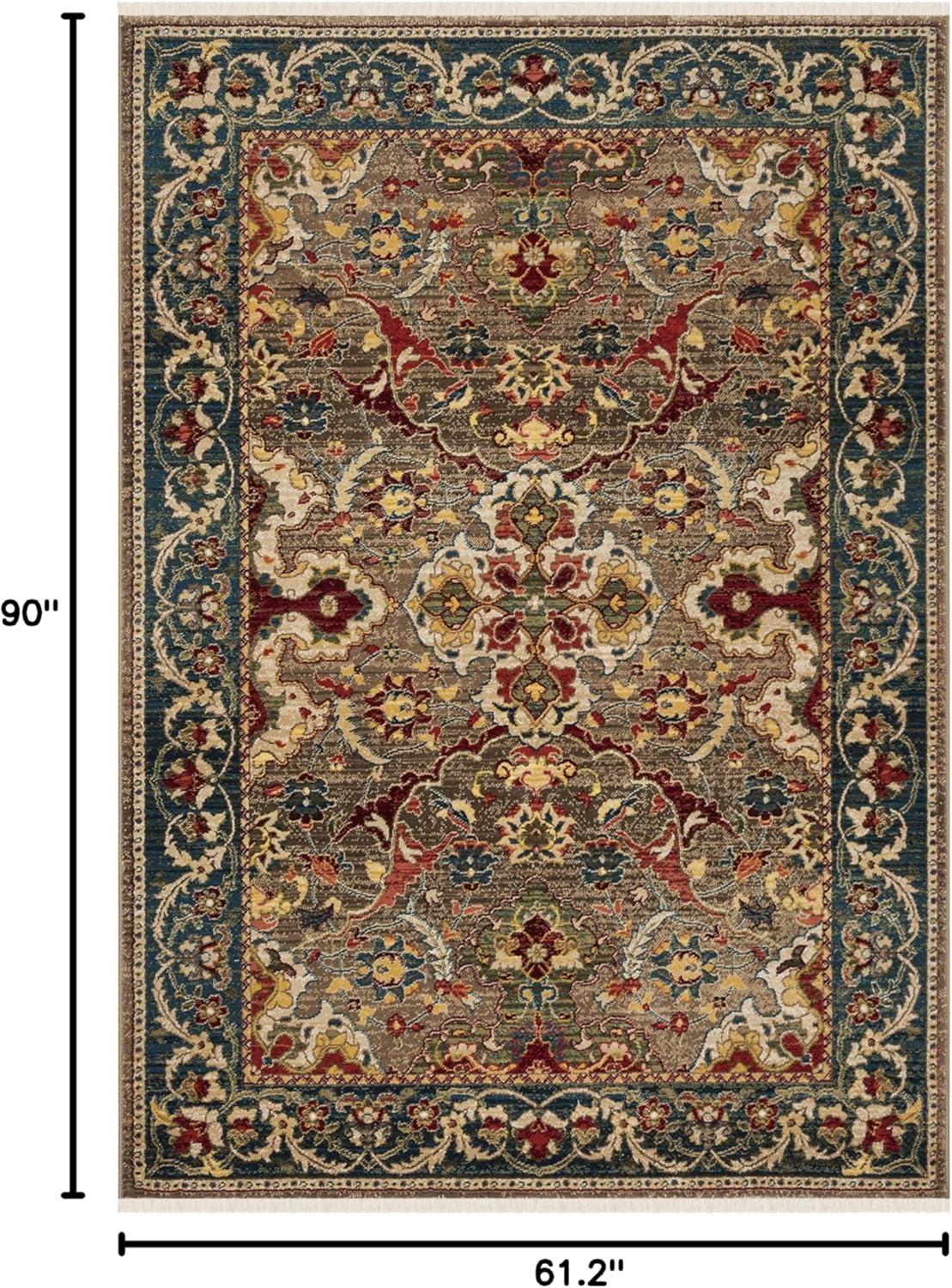 image:imageSAFAVIEH Area Rug 8x10 Kashan Collection Large Ivory amp Taupe Traditional Oriental Design NonShedding amp Easy Cleaning Ideal for Living Room Bedroom Office Dining Space KSN307ATaupeBlue