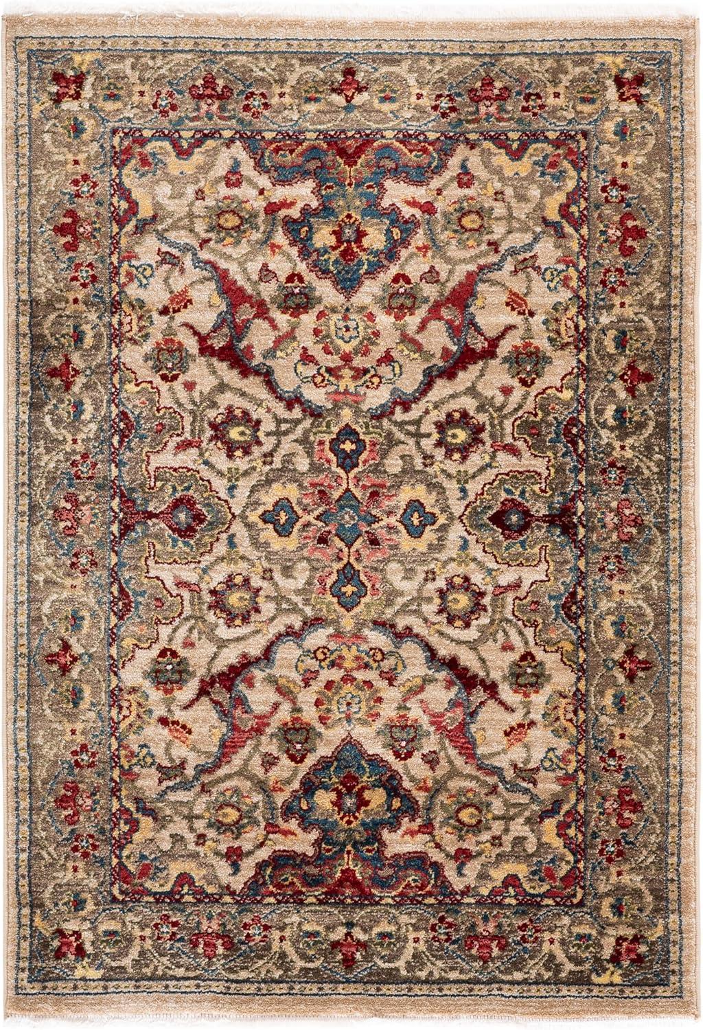 image:imageSAFAVIEH Area Rug 8x10 Kashan Collection Large Ivory amp Taupe Traditional Oriental Design NonShedding amp Easy Cleaning Ideal for Living Room Bedroom Office Dining Space KSN307AIvoryTaupe