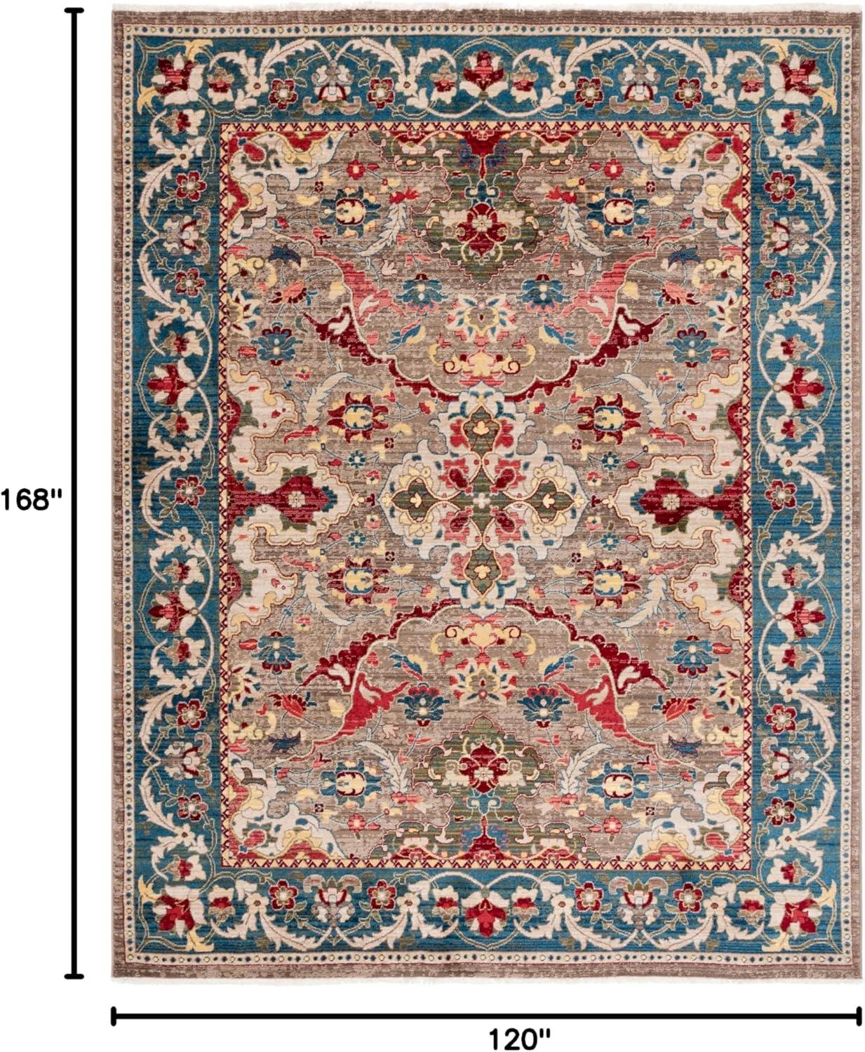 image:imageSAFAVIEH Area Rug 8x10 Kashan Collection Large Ivory amp Taupe Traditional Oriental Design NonShedding amp Easy Cleaning Ideal for Living Room Bedroom Office Dining Space KSN307ATaupeBlue