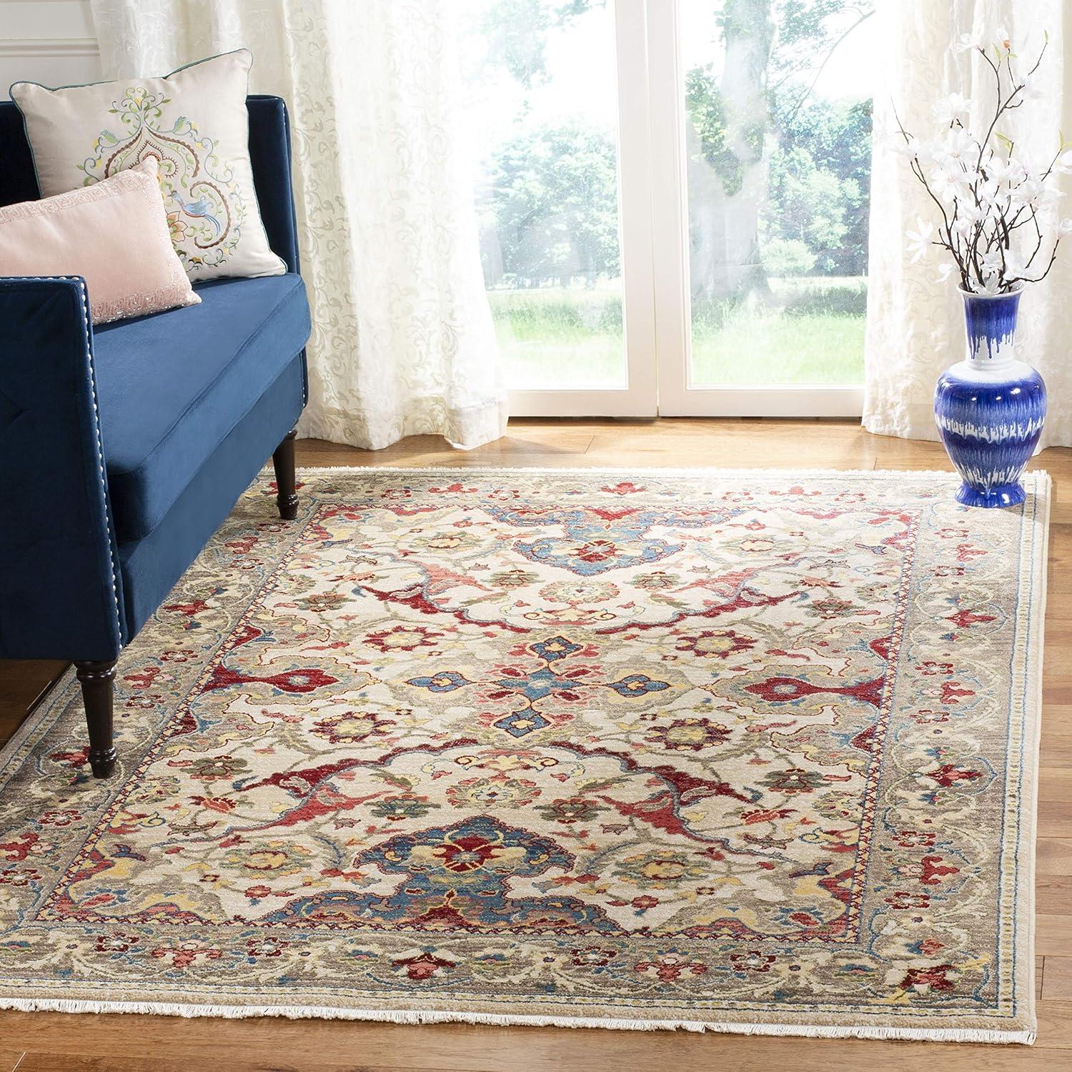 image:imageSAFAVIEH Area Rug 8x10 Kashan Collection Large Ivory amp Taupe Traditional Oriental Design NonShedding amp Easy Cleaning Ideal for Living Room Bedroom Office Dining Space KSN307AIvoryTaupe