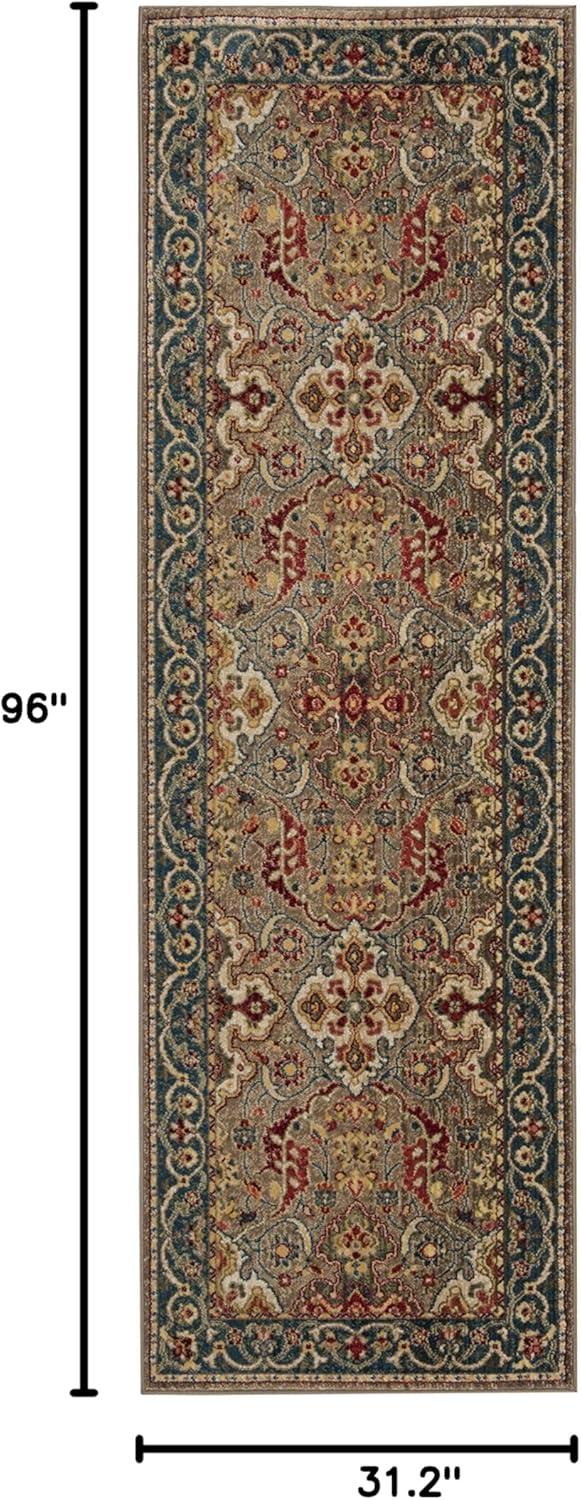 image:imageSAFAVIEH Area Rug 8x10 Kashan Collection Large Ivory amp Taupe Traditional Oriental Design NonShedding amp Easy Cleaning Ideal for Living Room Bedroom Office Dining Space KSN307ATaupeBlue