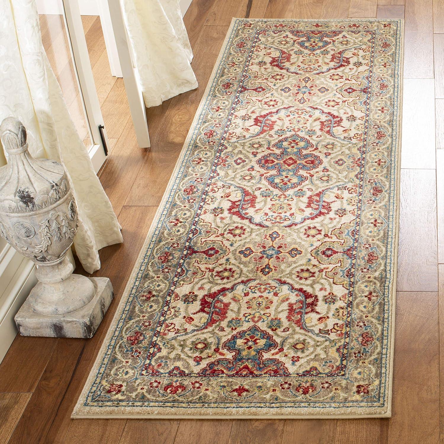 image:imageSAFAVIEH Area Rug 8x10 Kashan Collection Large Ivory amp Taupe Traditional Oriental Design NonShedding amp Easy Cleaning Ideal for Living Room Bedroom Office Dining Space KSN307AIvoryTaupe