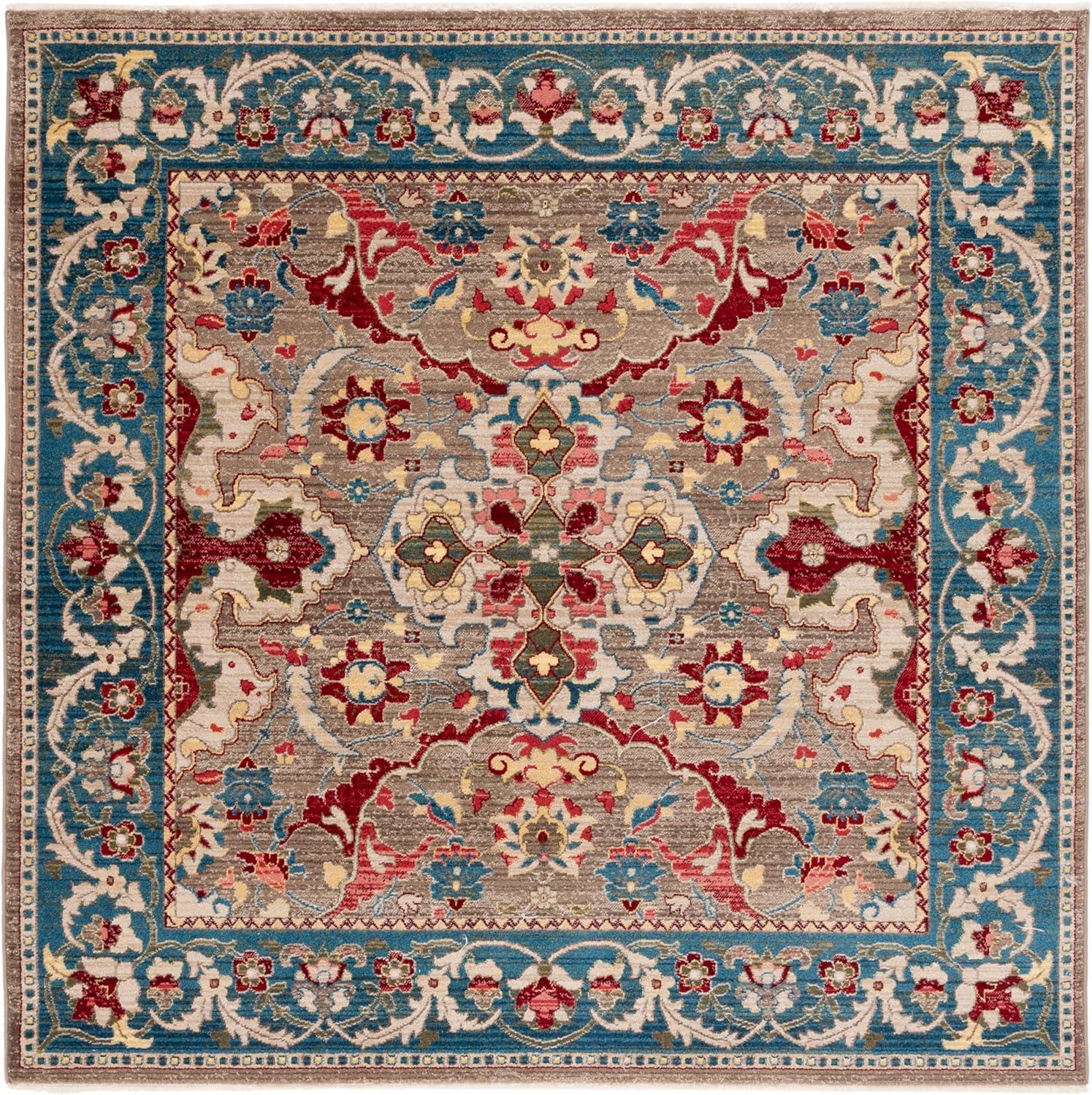 image:imageSAFAVIEH Area Rug 8x10 Kashan Collection Large Ivory amp Taupe Traditional Oriental Design NonShedding amp Easy Cleaning Ideal for Living Room Bedroom Office Dining Space KSN307ATaupeBlue