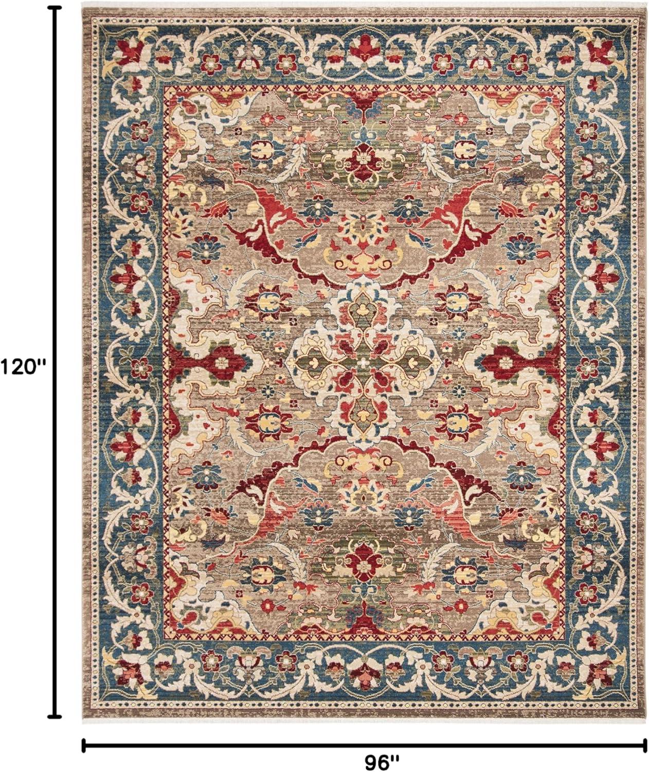 image:imageSAFAVIEH Area Rug 8x10 Kashan Collection Large Ivory amp Taupe Traditional Oriental Design NonShedding amp Easy Cleaning Ideal for Living Room Bedroom Office Dining Space KSN307ATaupeBlue