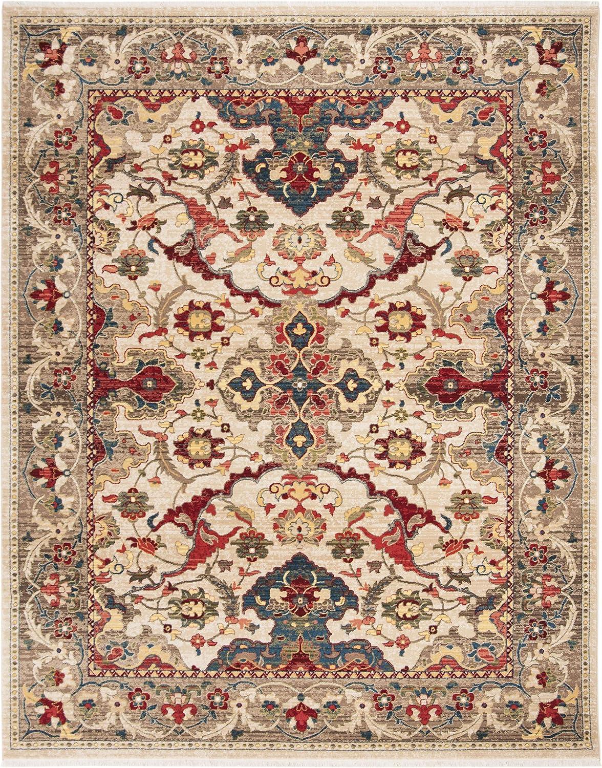 image:imageSAFAVIEH Area Rug 8x10 Kashan Collection Large Ivory amp Taupe Traditional Oriental Design NonShedding amp Easy Cleaning Ideal for Living Room Bedroom Office Dining Space KSN307AIvoryTaupe