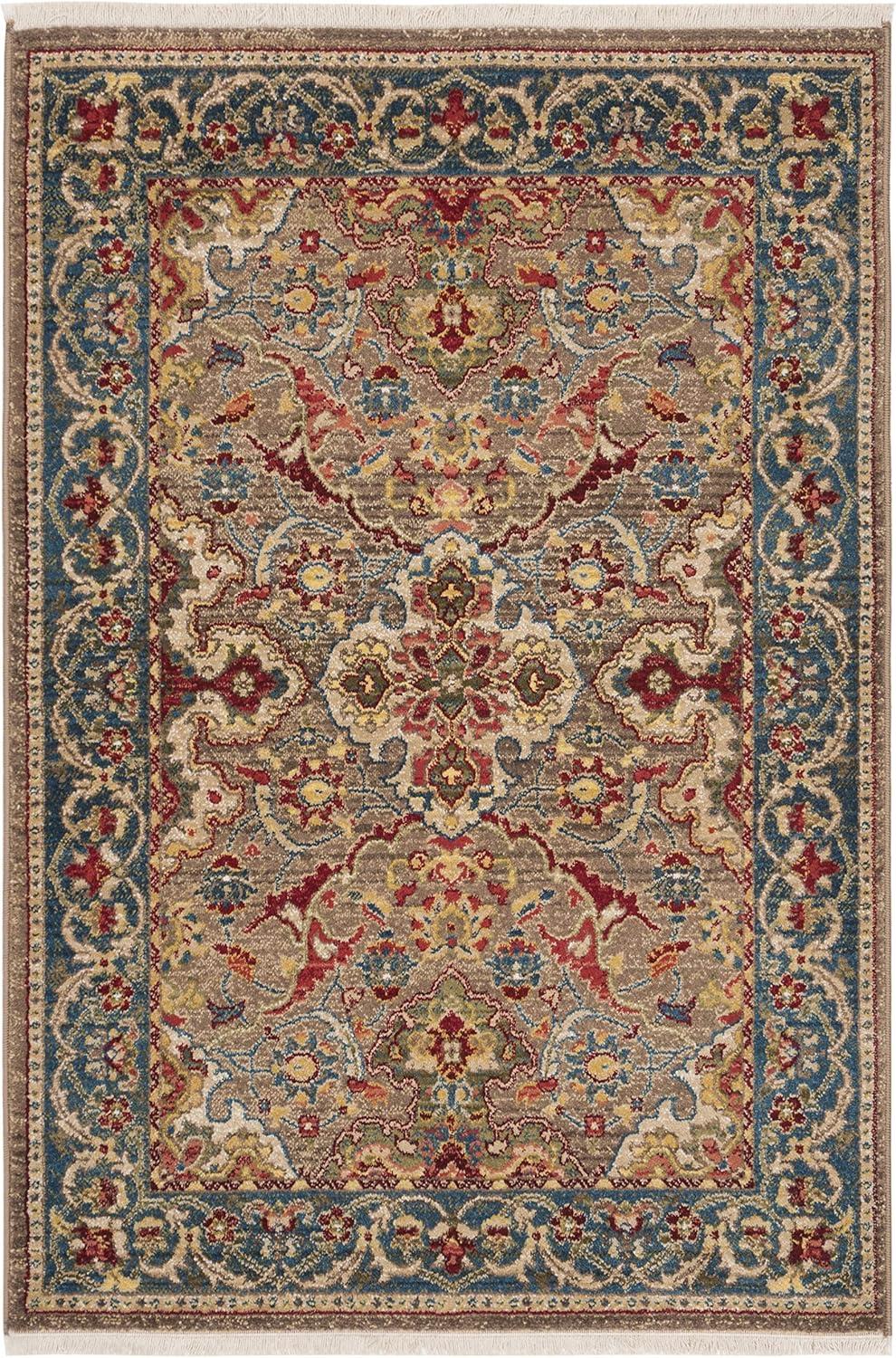 image:imageSAFAVIEH Area Rug 8x10 Kashan Collection Large Ivory amp Taupe Traditional Oriental Design NonShedding amp Easy Cleaning Ideal for Living Room Bedroom Office Dining Space KSN307ATaupeBlue