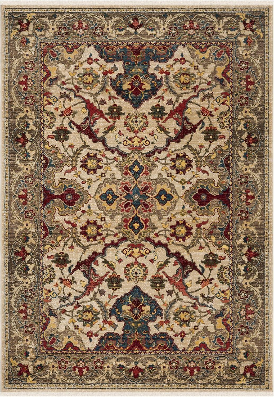 image:imageSAFAVIEH Area Rug 8x10 Kashan Collection Large Ivory amp Taupe Traditional Oriental Design NonShedding amp Easy Cleaning Ideal for Living Room Bedroom Office Dining Space KSN307AIvoryTaupe