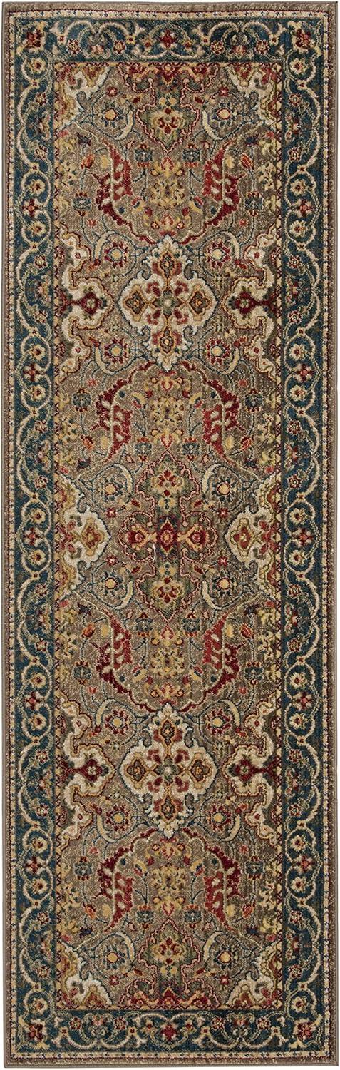 image:imageSAFAVIEH Area Rug 8x10 Kashan Collection Large Ivory amp Taupe Traditional Oriental Design NonShedding amp Easy Cleaning Ideal for Living Room Bedroom Office Dining Space KSN307ATaupeBlue