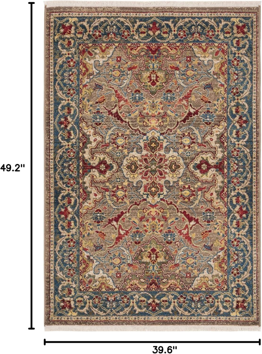 image:imageSAFAVIEH Area Rug 8x10 Kashan Collection Large Ivory amp Taupe Traditional Oriental Design NonShedding amp Easy Cleaning Ideal for Living Room Bedroom Office Dining Space KSN307ATaupeBlue