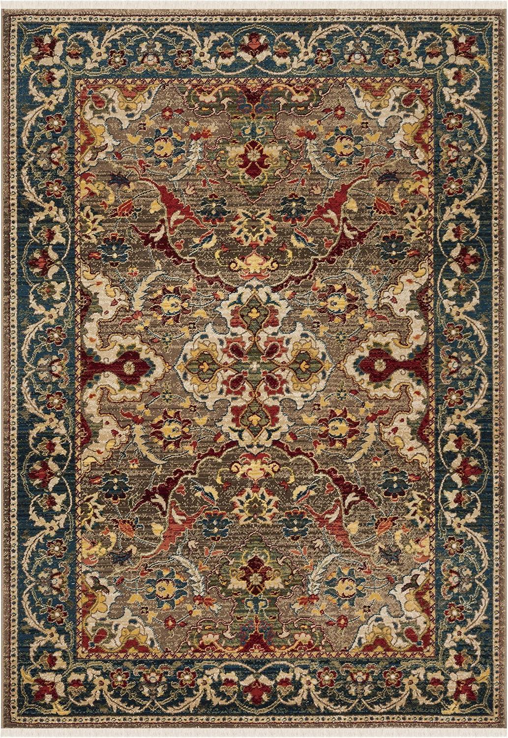 image:imageSAFAVIEH Area Rug 8x10 Kashan Collection Large Ivory amp Taupe Traditional Oriental Design NonShedding amp Easy Cleaning Ideal for Living Room Bedroom Office Dining Space KSN307ATaupeBlue