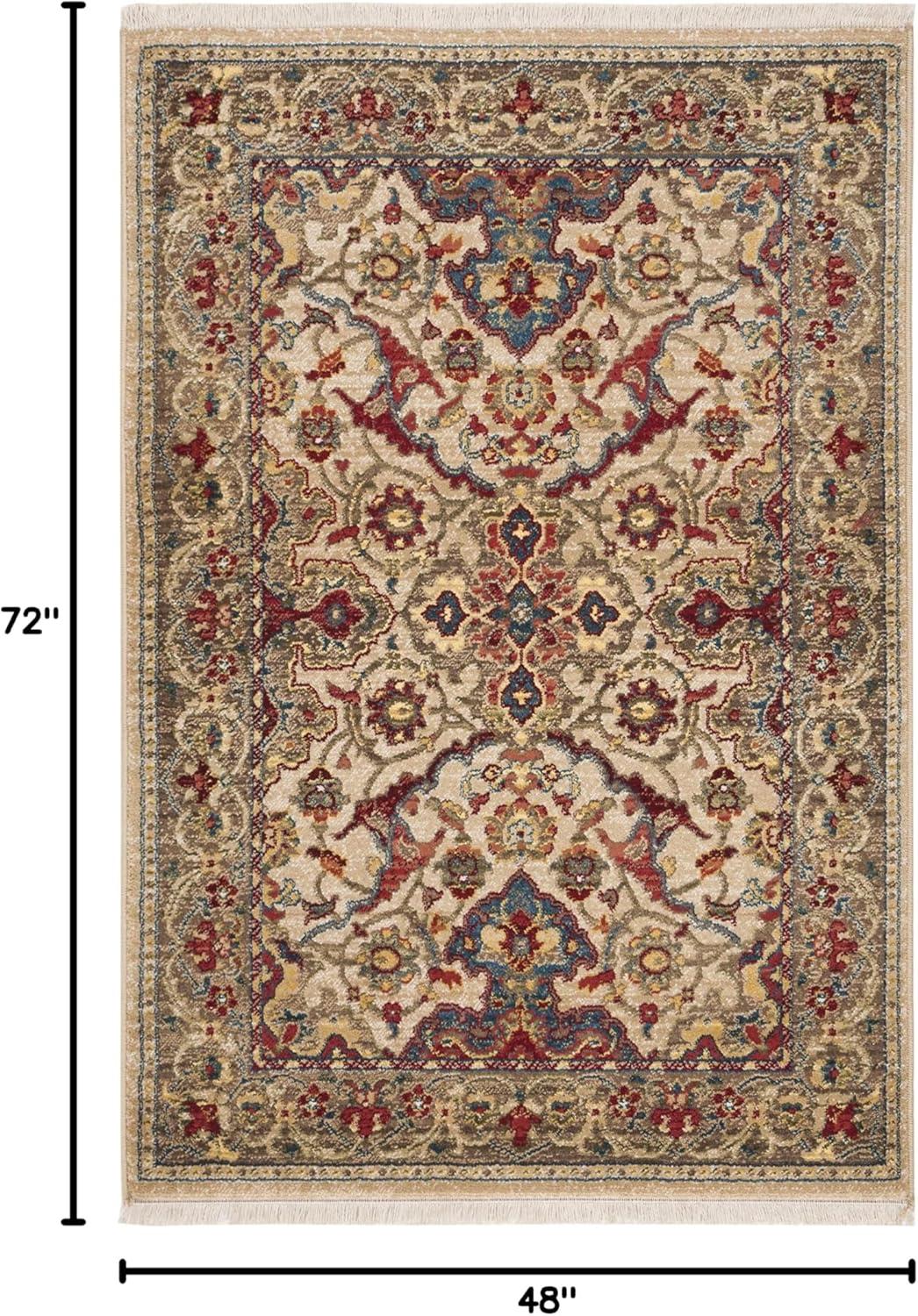 image:imageSAFAVIEH Area Rug 8x10 Kashan Collection Large Ivory amp Taupe Traditional Oriental Design NonShedding amp Easy Cleaning Ideal for Living Room Bedroom Office Dining Space KSN307AIvoryTaupe