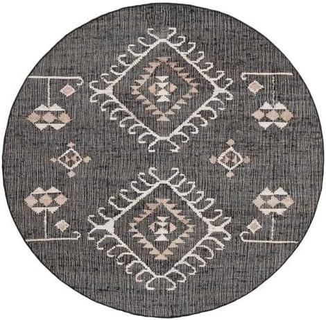 image:imageSAFAVIEH Area Rug 8x10 Kilim Collection Large Grey amp Black Handmade Flat Weave Jute Ideal for Living Room Bedroom Office Dining Space KLM762FBlackIvory