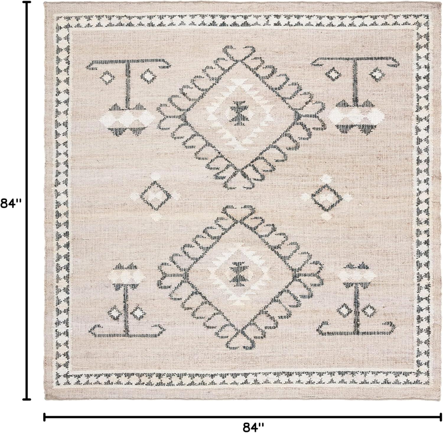 image:imageSAFAVIEH Area Rug 8x10 Kilim Collection Large Grey amp Black Handmade Flat Weave Jute Ideal for Living Room Bedroom Office Dining Space KLM762FGreyBlack