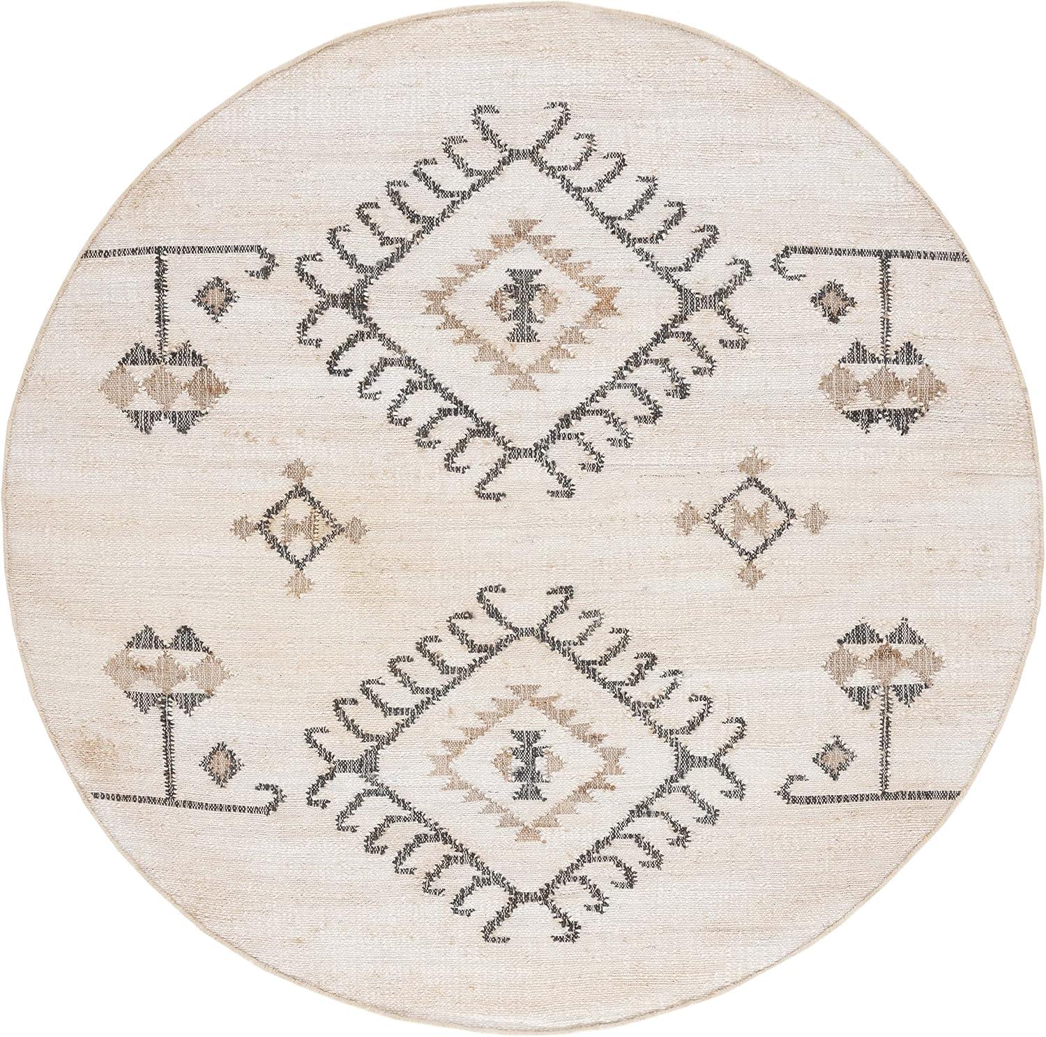 image:imageSAFAVIEH Area Rug 8x10 Kilim Collection Large Grey amp Black Handmade Flat Weave Jute Ideal for Living Room Bedroom Office Dining Space KLM762FIvoryBlack