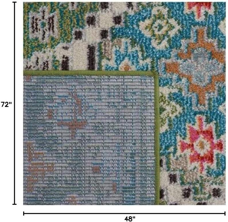 image:imageSAFAVIEH Area Rug 8x10 Madison Collection Large Black amp Yellow Boho Diamond Distressed Design NonShedding amp Easy Cleaning Ideal for Living Room Bedroom Office Dining Space MAD418ZGreenBeige