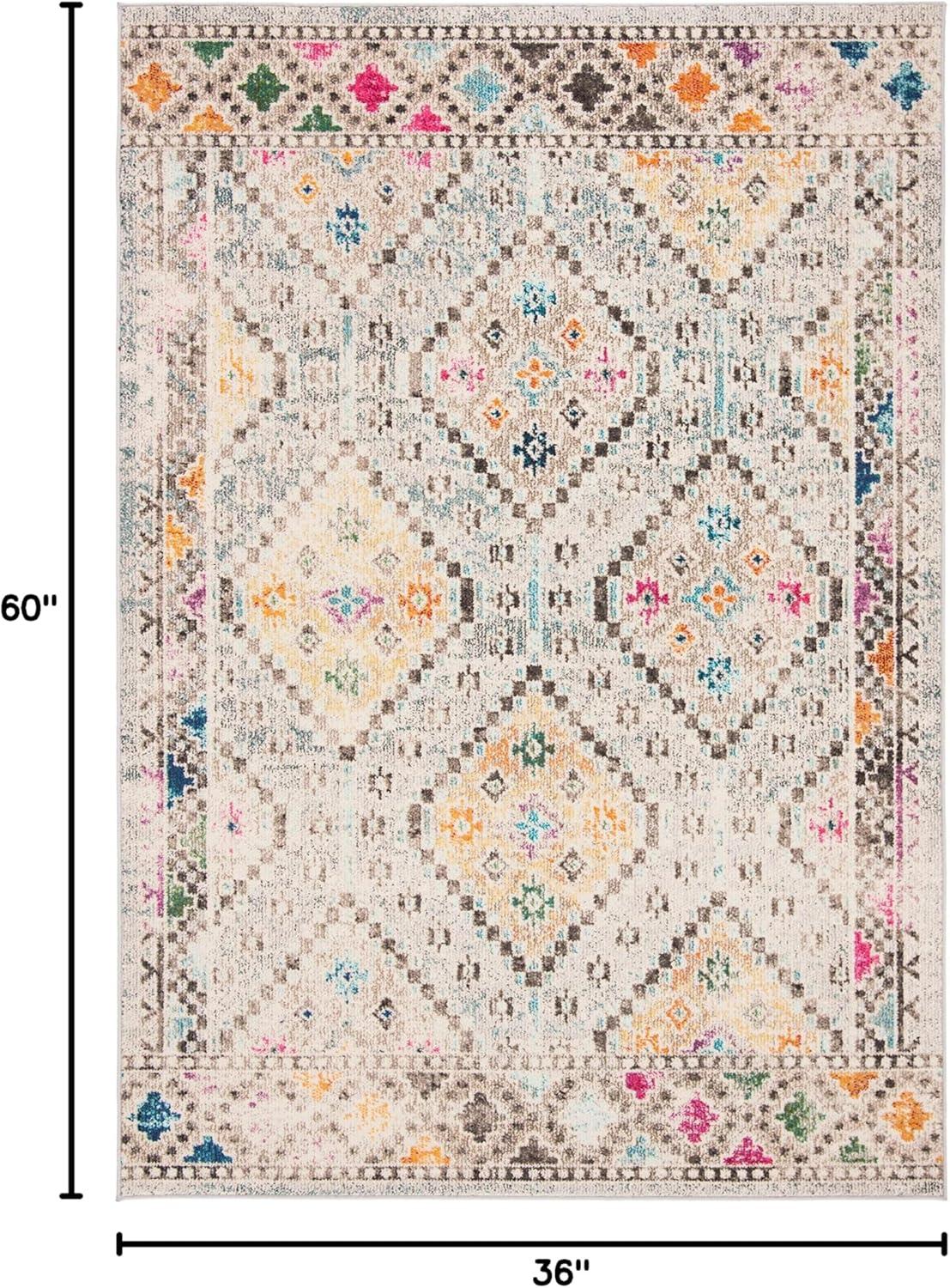 image:imageSAFAVIEH Area Rug 8x10 Madison Collection Large Black amp Yellow Boho Diamond Distressed Design NonShedding amp Easy Cleaning Ideal for Living Room Bedroom Office Dining Space MAD418ZGreyYellow