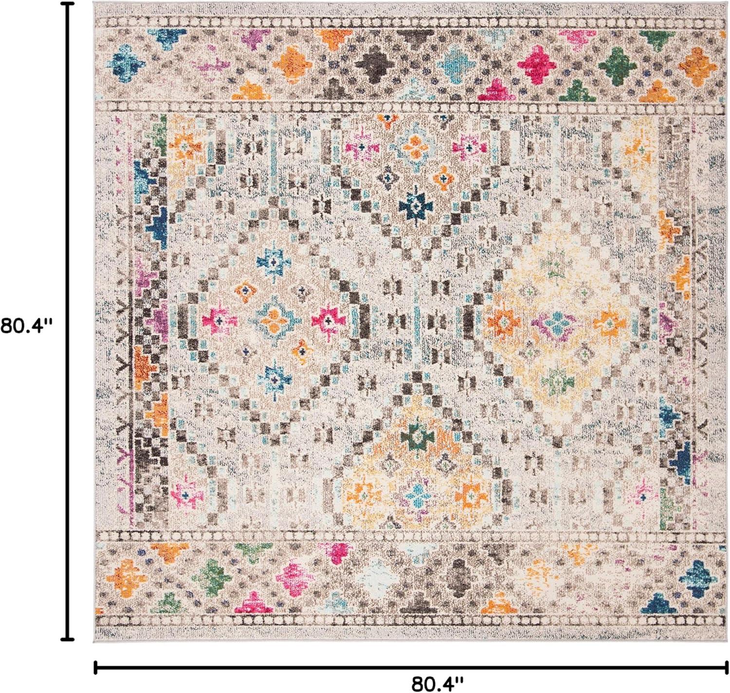 image:imageSAFAVIEH Area Rug 8x10 Madison Collection Large Black amp Yellow Boho Diamond Distressed Design NonShedding amp Easy Cleaning Ideal for Living Room Bedroom Office Dining Space MAD418ZGreyYellow