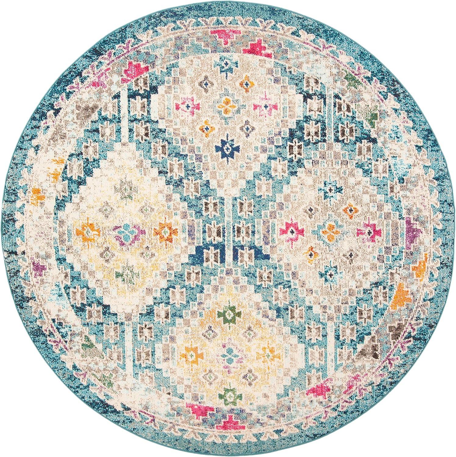 image:imageSAFAVIEH Area Rug 8x10 Madison Collection Large Black amp Yellow Boho Diamond Distressed Design NonShedding amp Easy Cleaning Ideal for Living Room Bedroom Office Dining Space MAD418ZDark BlueYellow