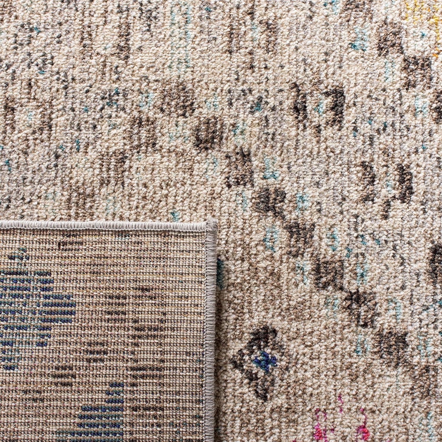image:imageSAFAVIEH Area Rug 8x10 Madison Collection Large Black amp Yellow Boho Diamond Distressed Design NonShedding amp Easy Cleaning Ideal for Living Room Bedroom Office Dining Space MAD418ZGreyYellow