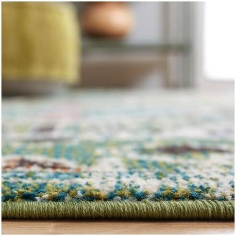 image:imageSAFAVIEH Area Rug 8x10 Madison Collection Large Black amp Yellow Boho Diamond Distressed Design NonShedding amp Easy Cleaning Ideal for Living Room Bedroom Office Dining Space MAD418ZGreenBeige