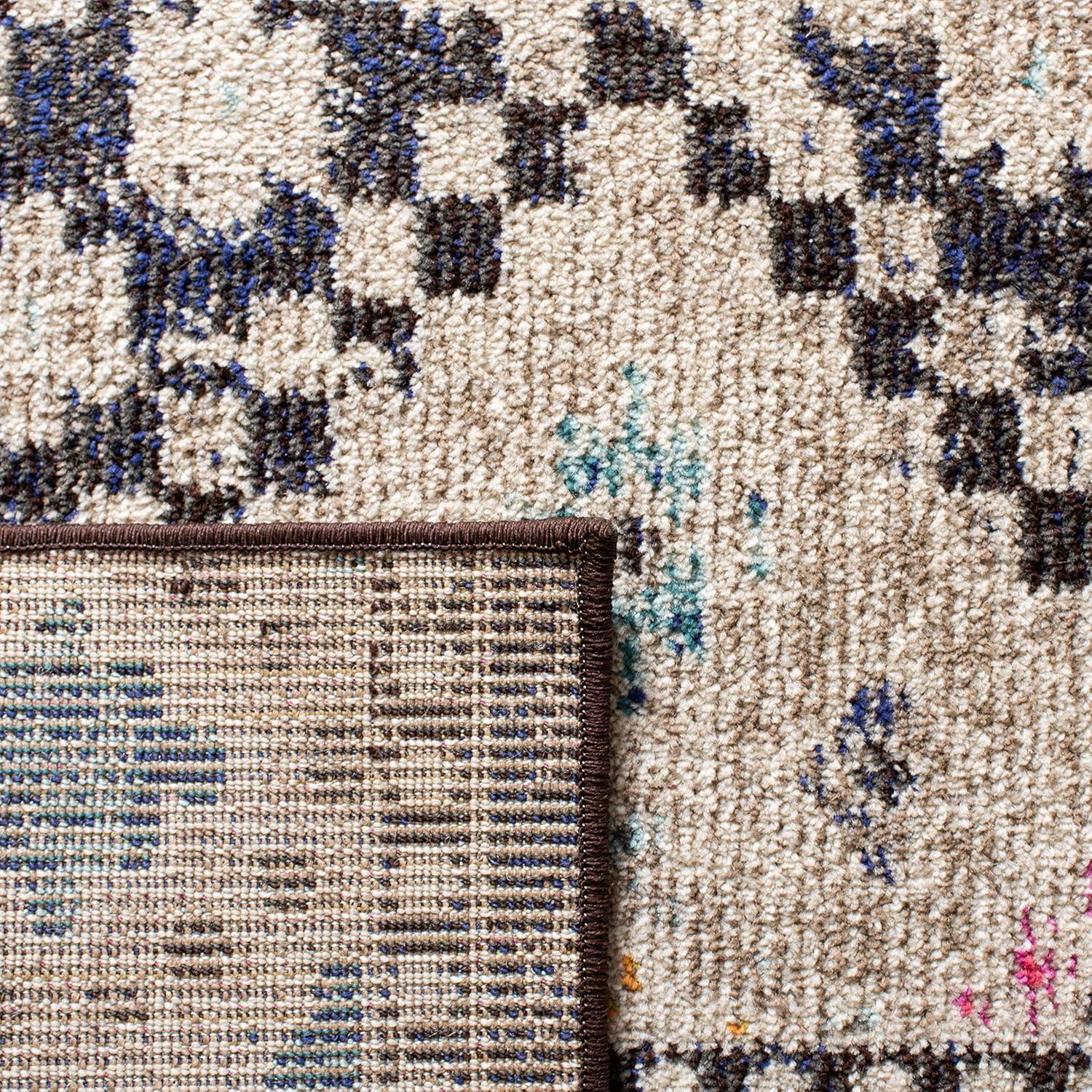 image:imageSAFAVIEH Area Rug 8x10 Madison Collection Large Black amp Yellow Boho Diamond Distressed Design NonShedding amp Easy Cleaning Ideal for Living Room Bedroom Office Dining Space MAD418ZBlackYellow