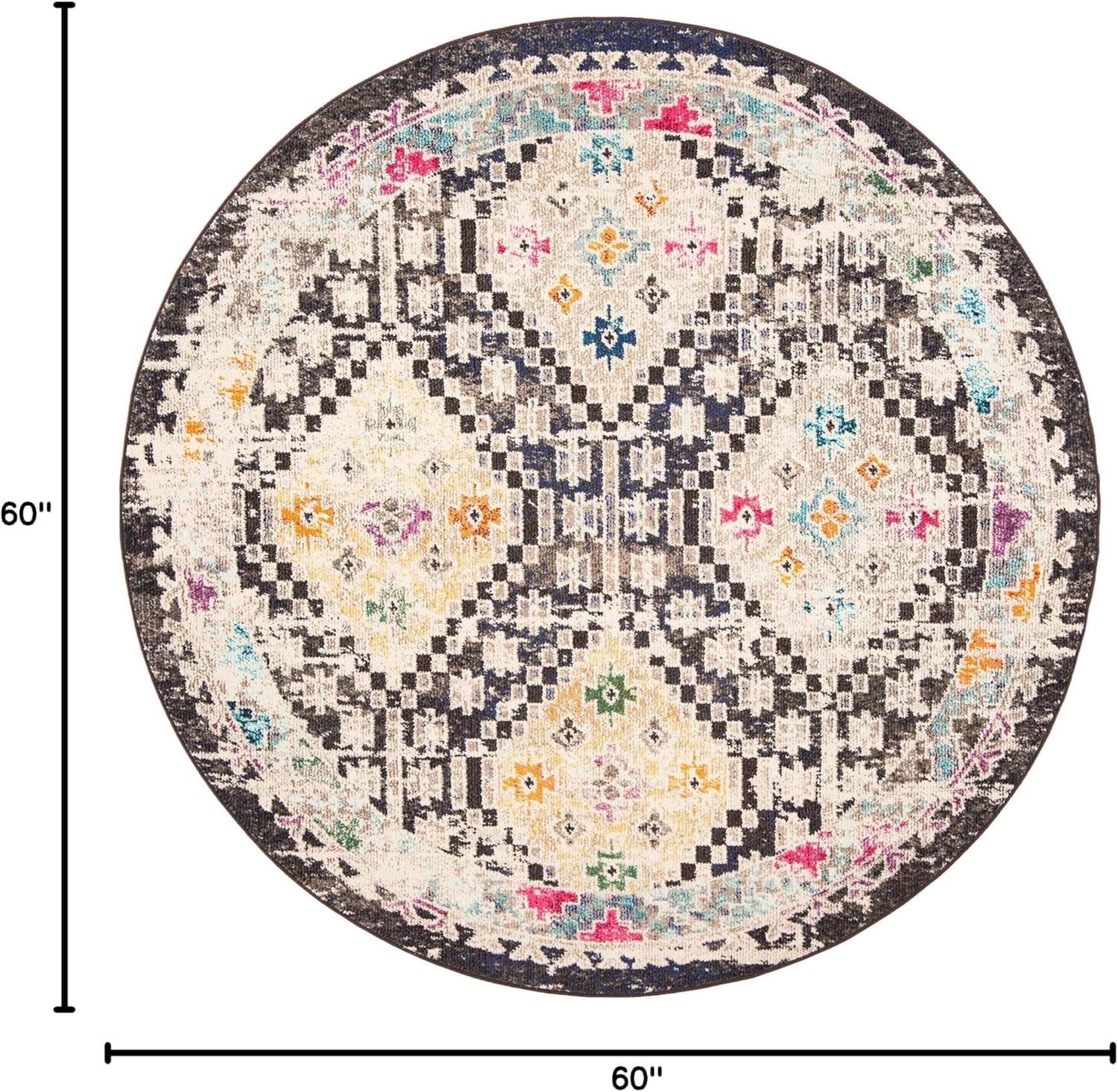 image:imageSAFAVIEH Area Rug 8x10 Madison Collection Large Black amp Yellow Boho Diamond Distressed Design NonShedding amp Easy Cleaning Ideal for Living Room Bedroom Office Dining Space MAD418ZBlackYellow