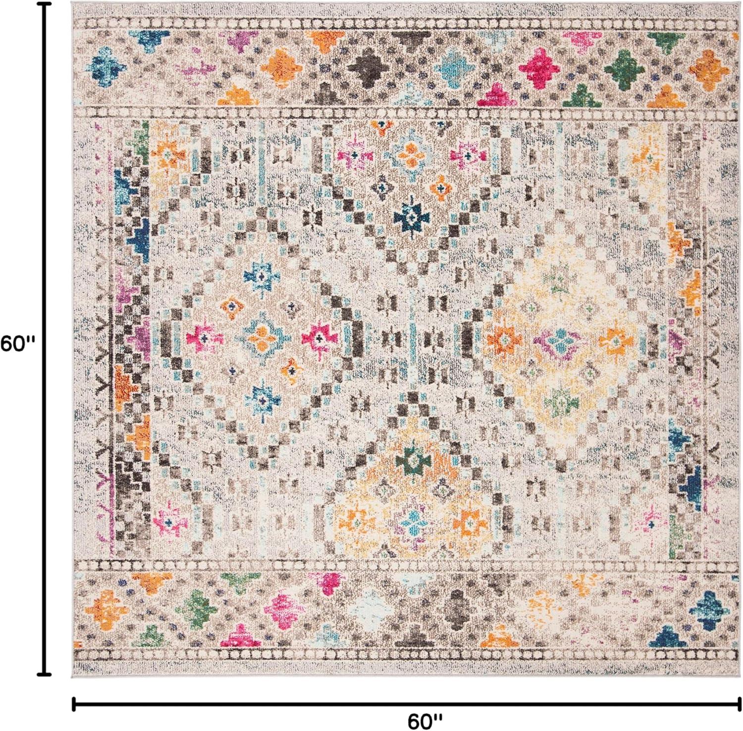 image:imageSAFAVIEH Area Rug 8x10 Madison Collection Large Black amp Yellow Boho Diamond Distressed Design NonShedding amp Easy Cleaning Ideal for Living Room Bedroom Office Dining Space MAD418ZGreyYellow
