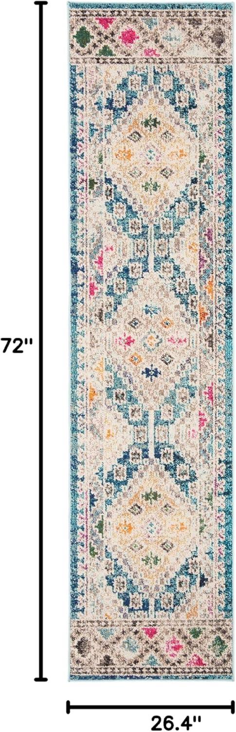 image:imageSAFAVIEH Area Rug 8x10 Madison Collection Large Black amp Yellow Boho Diamond Distressed Design NonShedding amp Easy Cleaning Ideal for Living Room Bedroom Office Dining Space MAD418ZDark BlueYellow