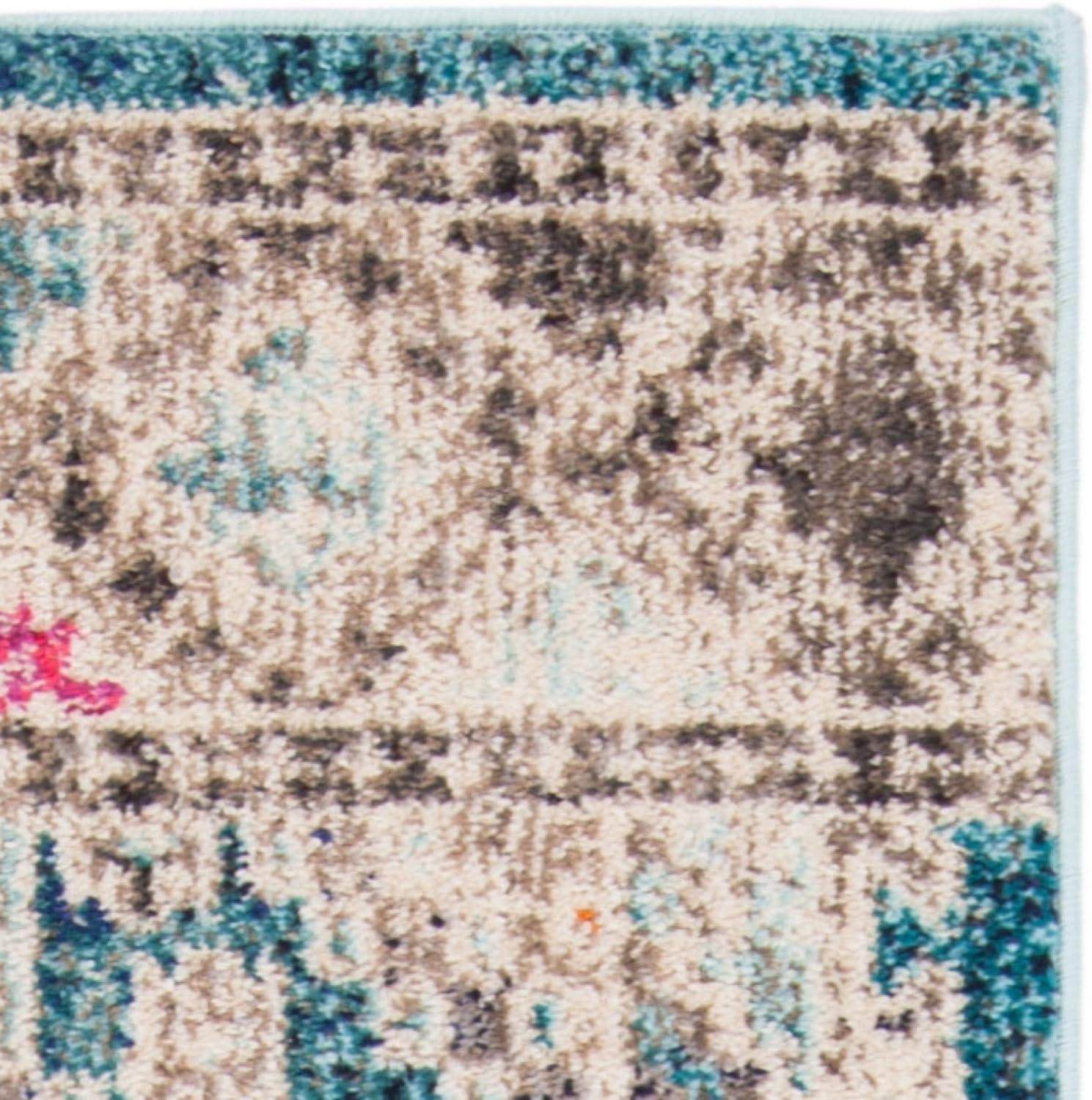 image:imageSAFAVIEH Area Rug 8x10 Madison Collection Large Black amp Yellow Boho Diamond Distressed Design NonShedding amp Easy Cleaning Ideal for Living Room Bedroom Office Dining Space MAD418ZDark BlueYellow