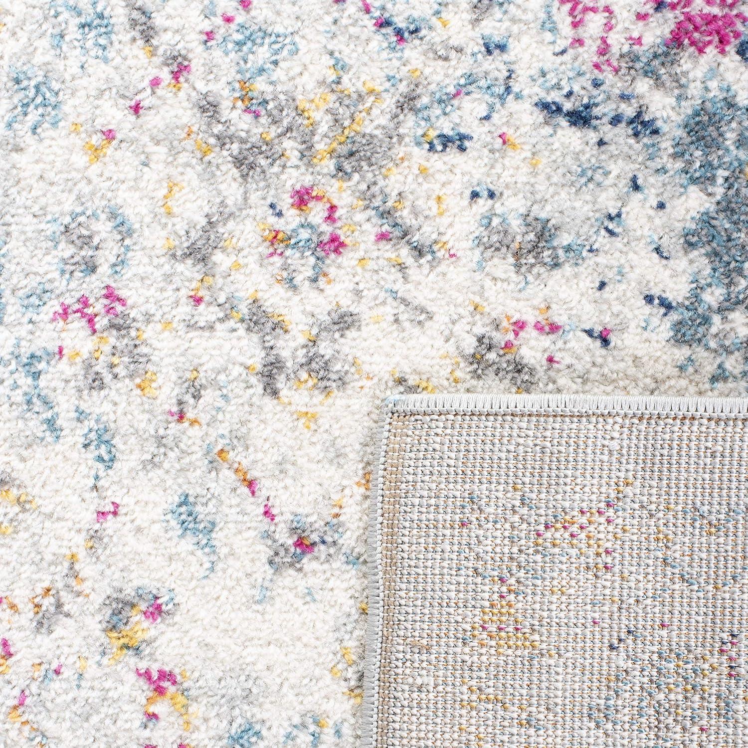 image:imageSAFAVIEH Area Rug 8x10 Madison Collection Large Cream amp Multi Boho Chic Distressed Design NonShedding amp Easy Cleaning Ideal for Living Room Bedroom Office Dining Space MAD611BGreyGold