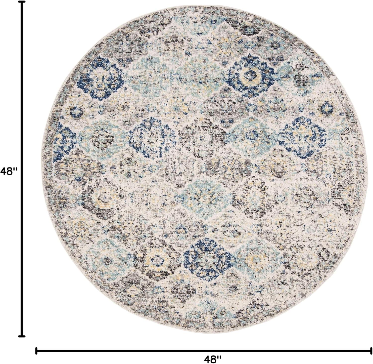 image:imageSAFAVIEH Area Rug 8x10 Madison Collection Large Cream amp Multi Boho Chic Distressed Design NonShedding amp Easy Cleaning Ideal for Living Room Bedroom Office Dining Space MAD611BIvoryAqua