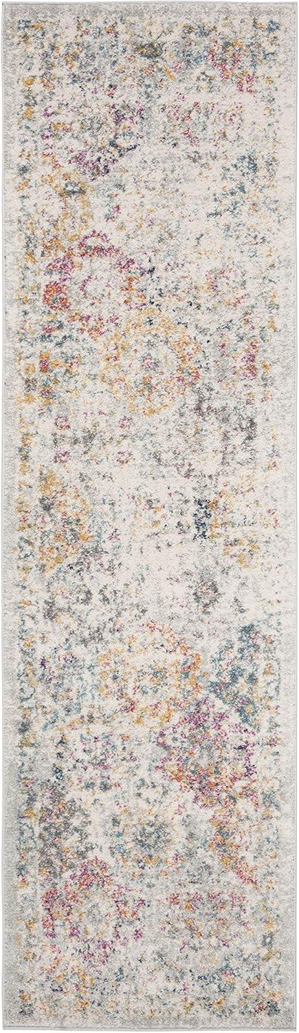image:imageSAFAVIEH Area Rug 8x10 Madison Collection Large Cream amp Multi Boho Chic Distressed Design NonShedding amp Easy Cleaning Ideal for Living Room Bedroom Office Dining Space MAD611BGreyGold