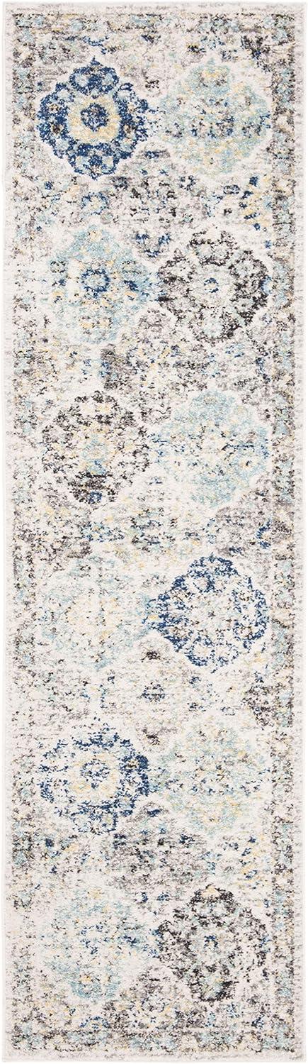 image:imageSAFAVIEH Area Rug 8x10 Madison Collection Large Cream amp Multi Boho Chic Distressed Design NonShedding amp Easy Cleaning Ideal for Living Room Bedroom Office Dining Space MAD611BIvoryAqua
