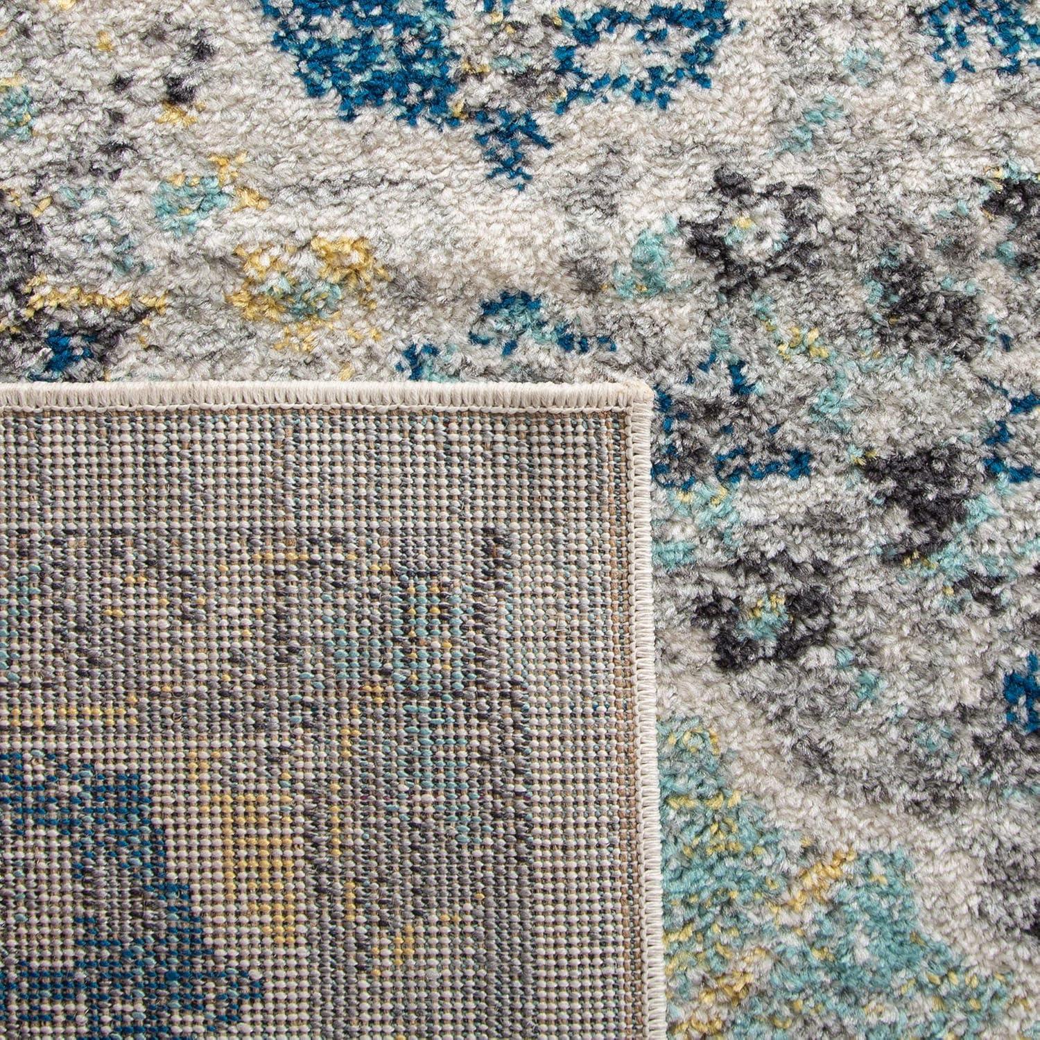 image:imageSAFAVIEH Area Rug 8x10 Madison Collection Large Cream amp Multi Boho Chic Distressed Design NonShedding amp Easy Cleaning Ideal for Living Room Bedroom Office Dining Space MAD611BIvoryAqua