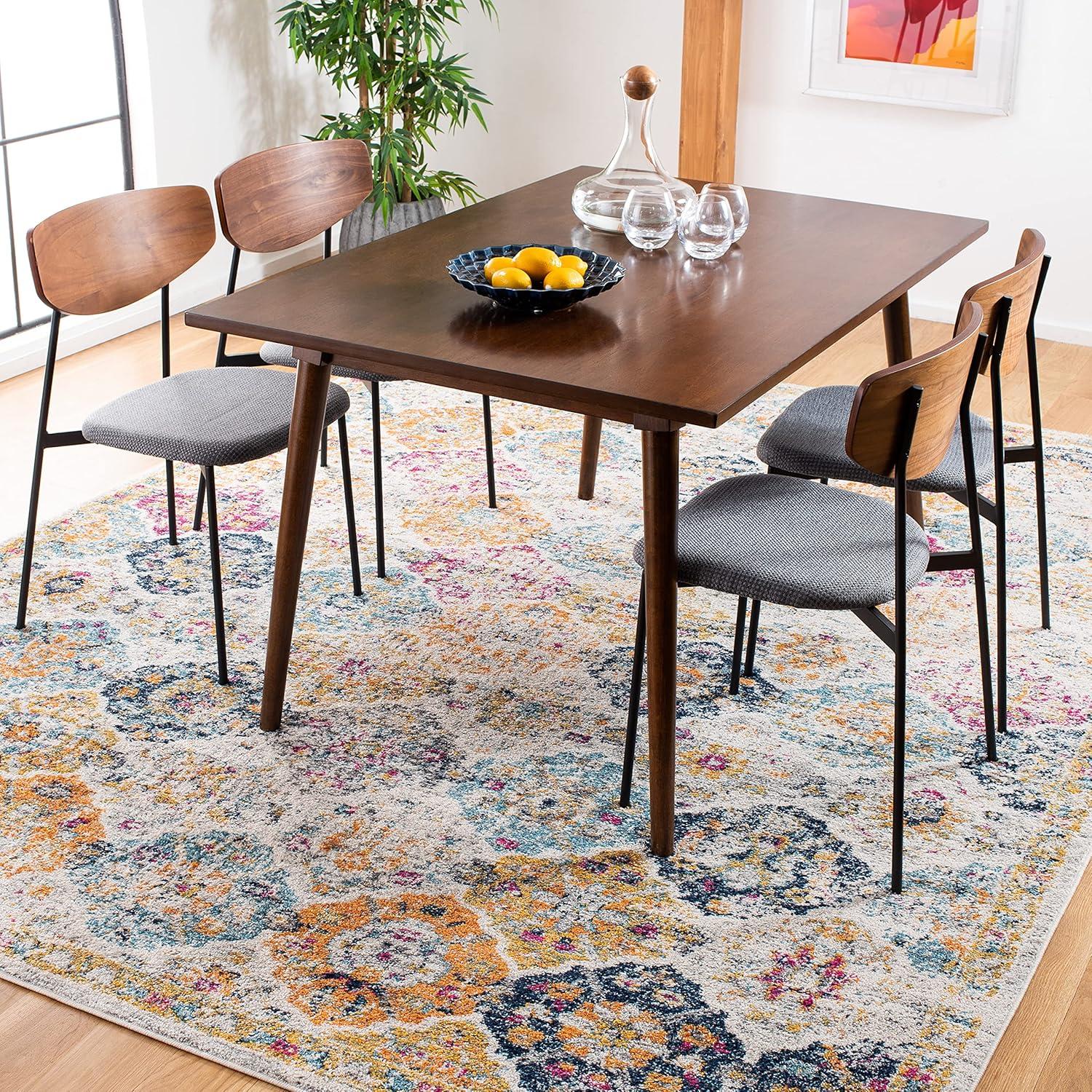 image:imageSAFAVIEH Area Rug 8x10 Madison Collection Large Cream amp Multi Boho Chic Distressed Design NonShedding amp Easy Cleaning Ideal for Living Room Bedroom Office Dining Space MAD611BCreamMulti