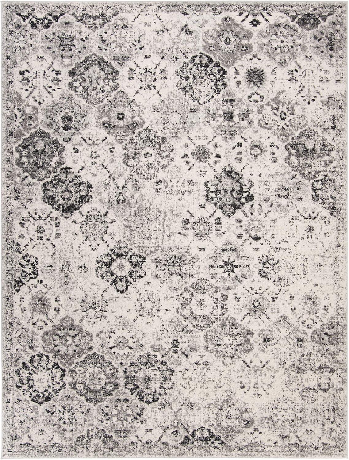 image:imageSAFAVIEH Area Rug 8x10 Madison Collection Large Cream amp Multi Boho Chic Distressed Design NonShedding amp Easy Cleaning Ideal for Living Room Bedroom Office Dining Space MAD611BSilverGrey