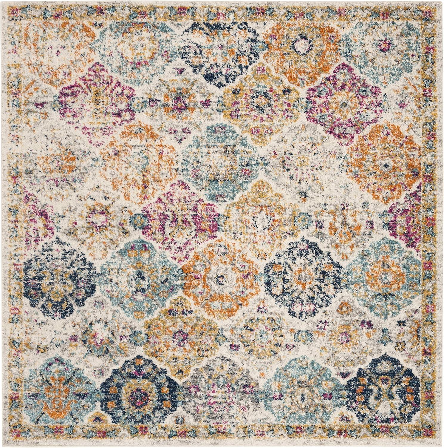 image:imageSAFAVIEH Area Rug 8x10 Madison Collection Large Cream amp Multi Boho Chic Distressed Design NonShedding amp Easy Cleaning Ideal for Living Room Bedroom Office Dining Space MAD611BCreamMulti