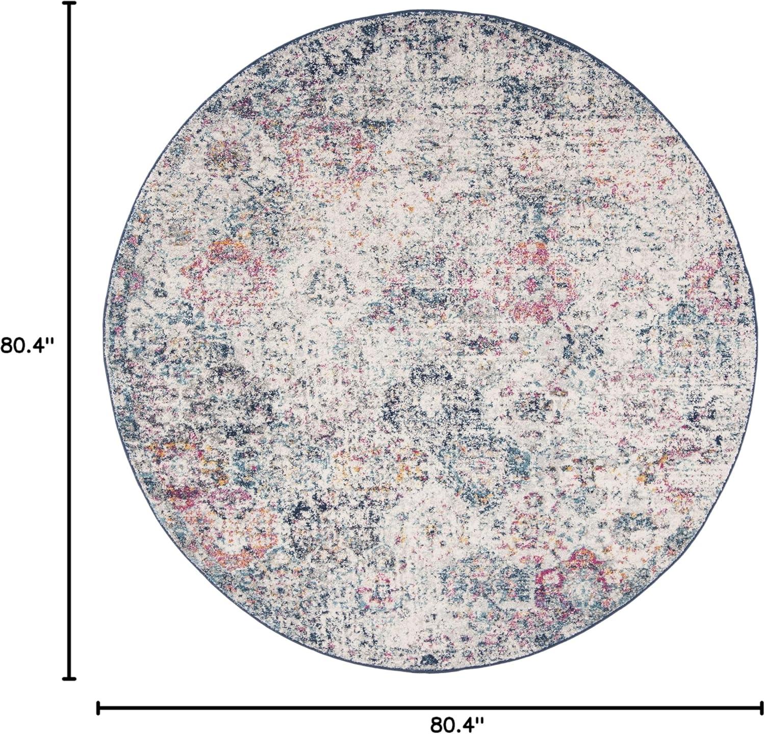 image:imageSAFAVIEH Area Rug 8x10 Madison Collection Large Cream amp Multi Boho Chic Distressed Design NonShedding amp Easy Cleaning Ideal for Living Room Bedroom Office Dining Space MAD611BNavyTeal