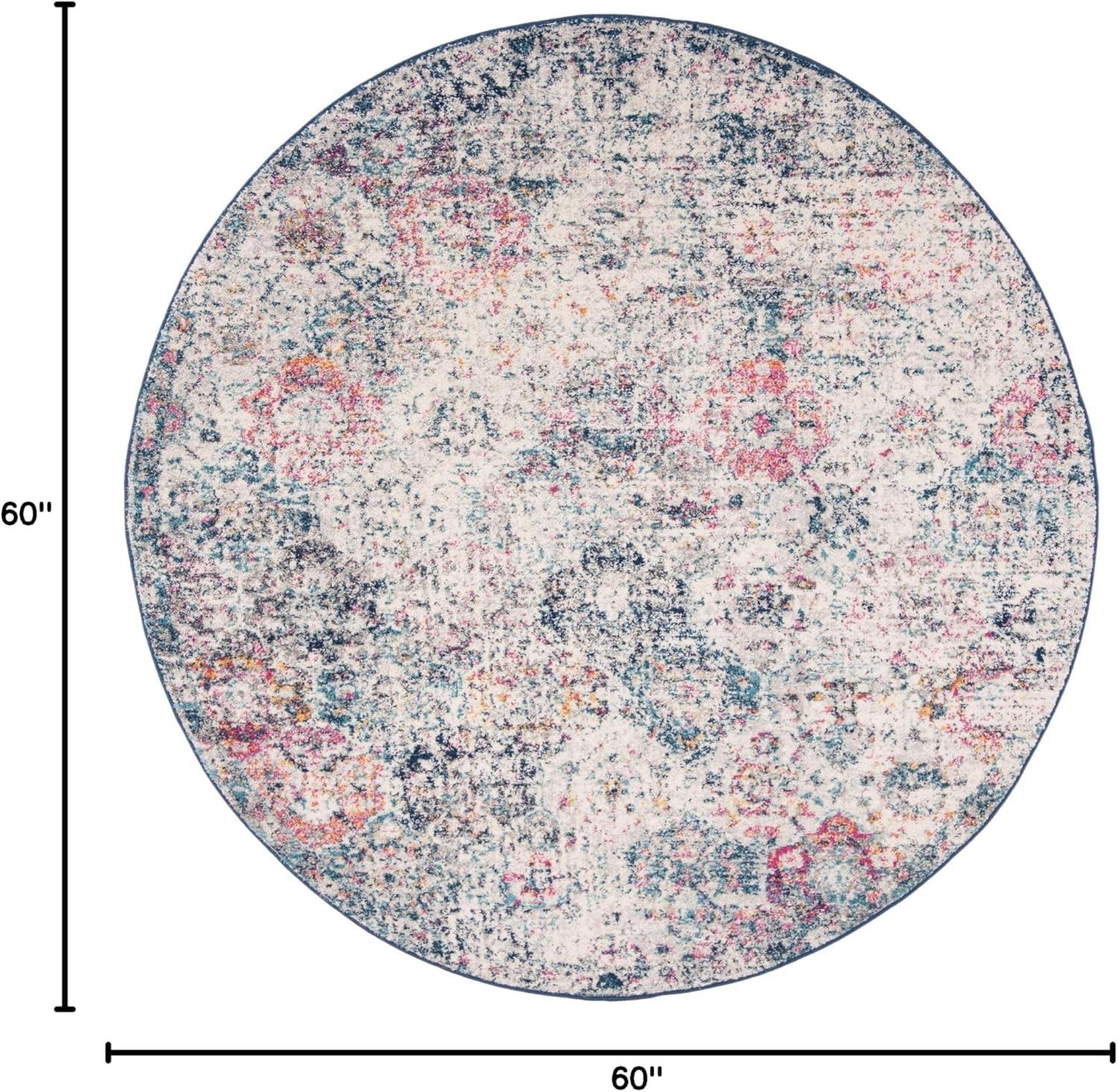 image:imageSAFAVIEH Area Rug 8x10 Madison Collection Large Cream amp Multi Boho Chic Distressed Design NonShedding amp Easy Cleaning Ideal for Living Room Bedroom Office Dining Space MAD611BNavyTeal