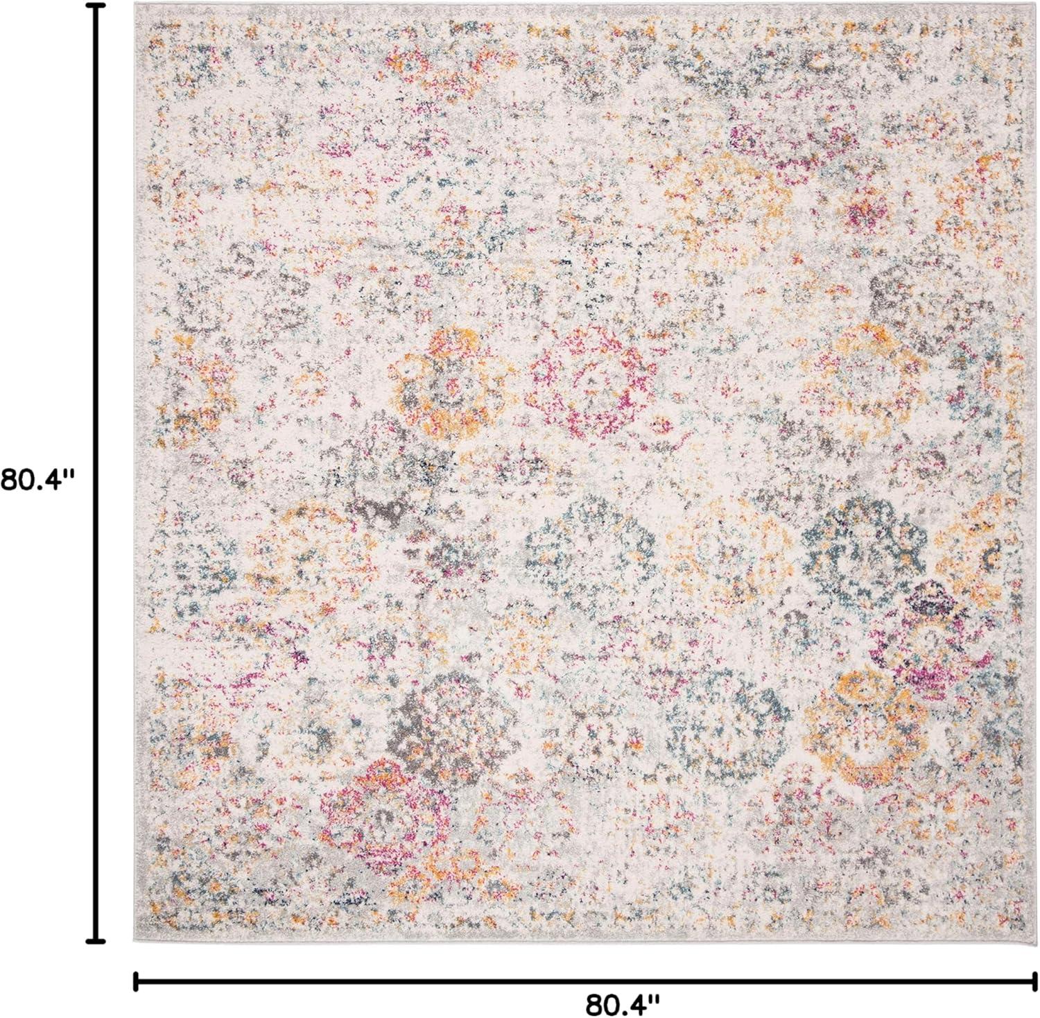 image:imageSAFAVIEH Area Rug 8x10 Madison Collection Large Cream amp Multi Boho Chic Distressed Design NonShedding amp Easy Cleaning Ideal for Living Room Bedroom Office Dining Space MAD611BGreyGold