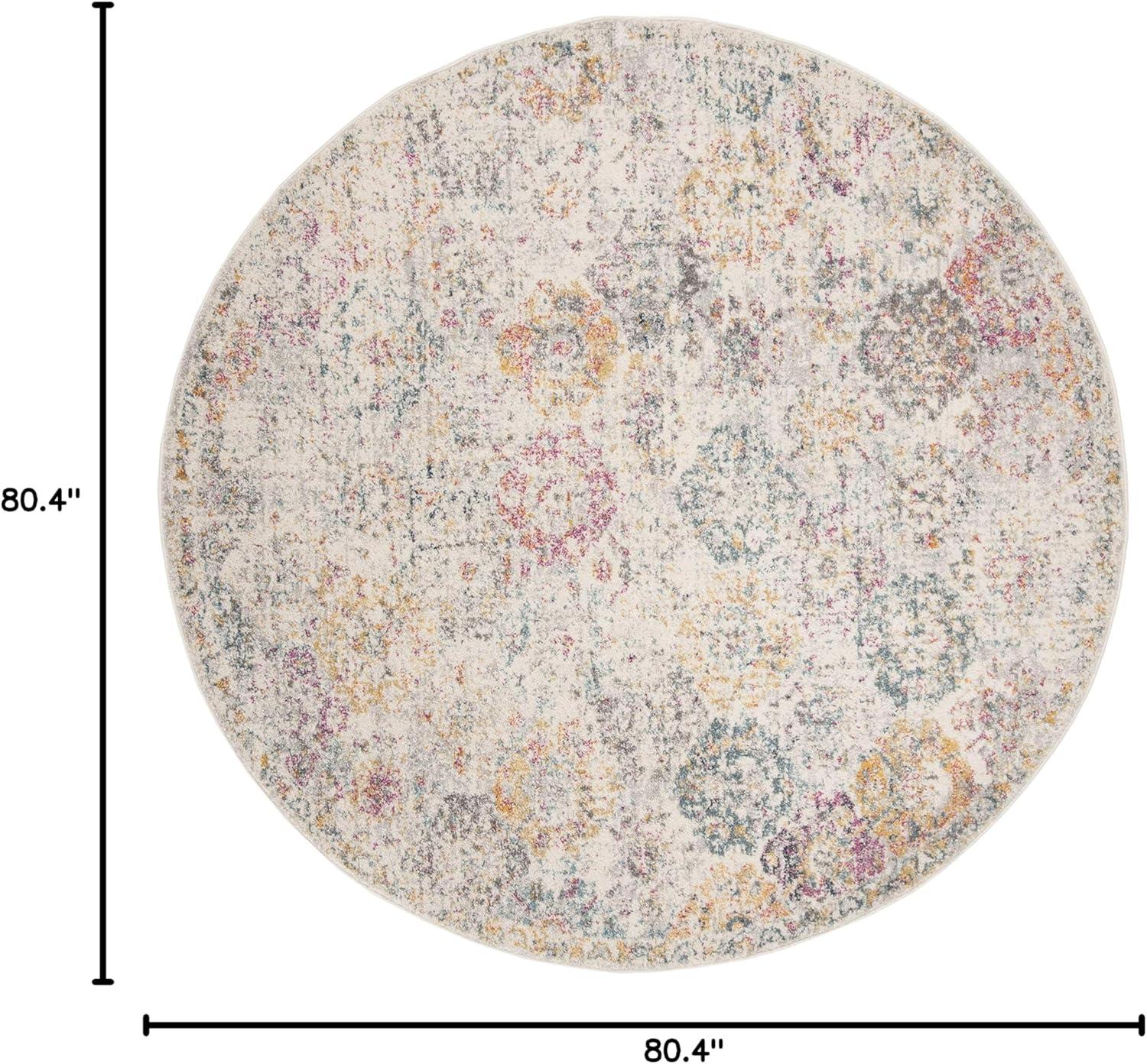 image:imageSAFAVIEH Area Rug 8x10 Madison Collection Large Cream amp Multi Boho Chic Distressed Design NonShedding amp Easy Cleaning Ideal for Living Room Bedroom Office Dining Space MAD611BGreyGold