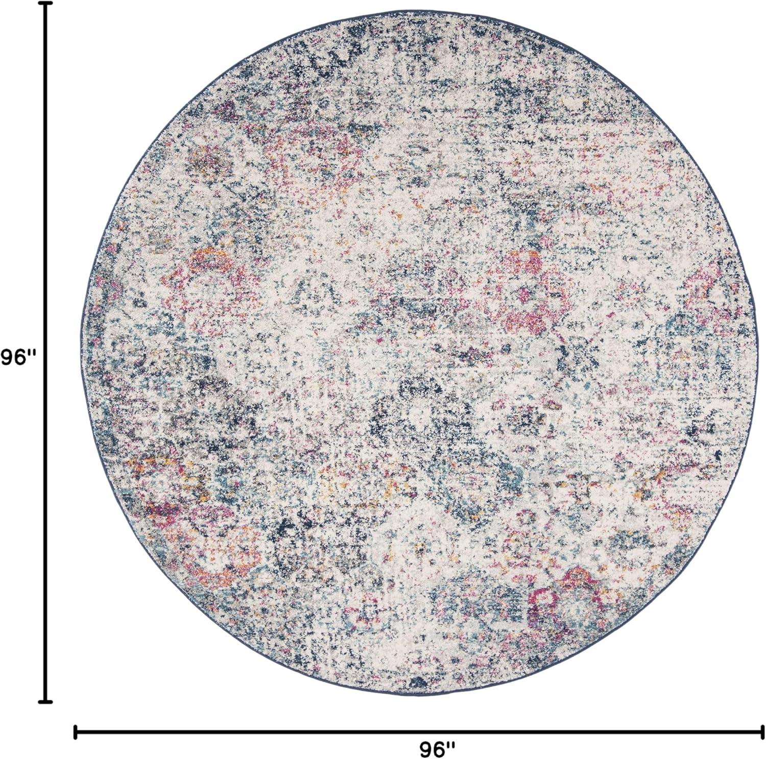 image:imageSAFAVIEH Area Rug 8x10 Madison Collection Large Cream amp Multi Boho Chic Distressed Design NonShedding amp Easy Cleaning Ideal for Living Room Bedroom Office Dining Space MAD611BNavyTeal