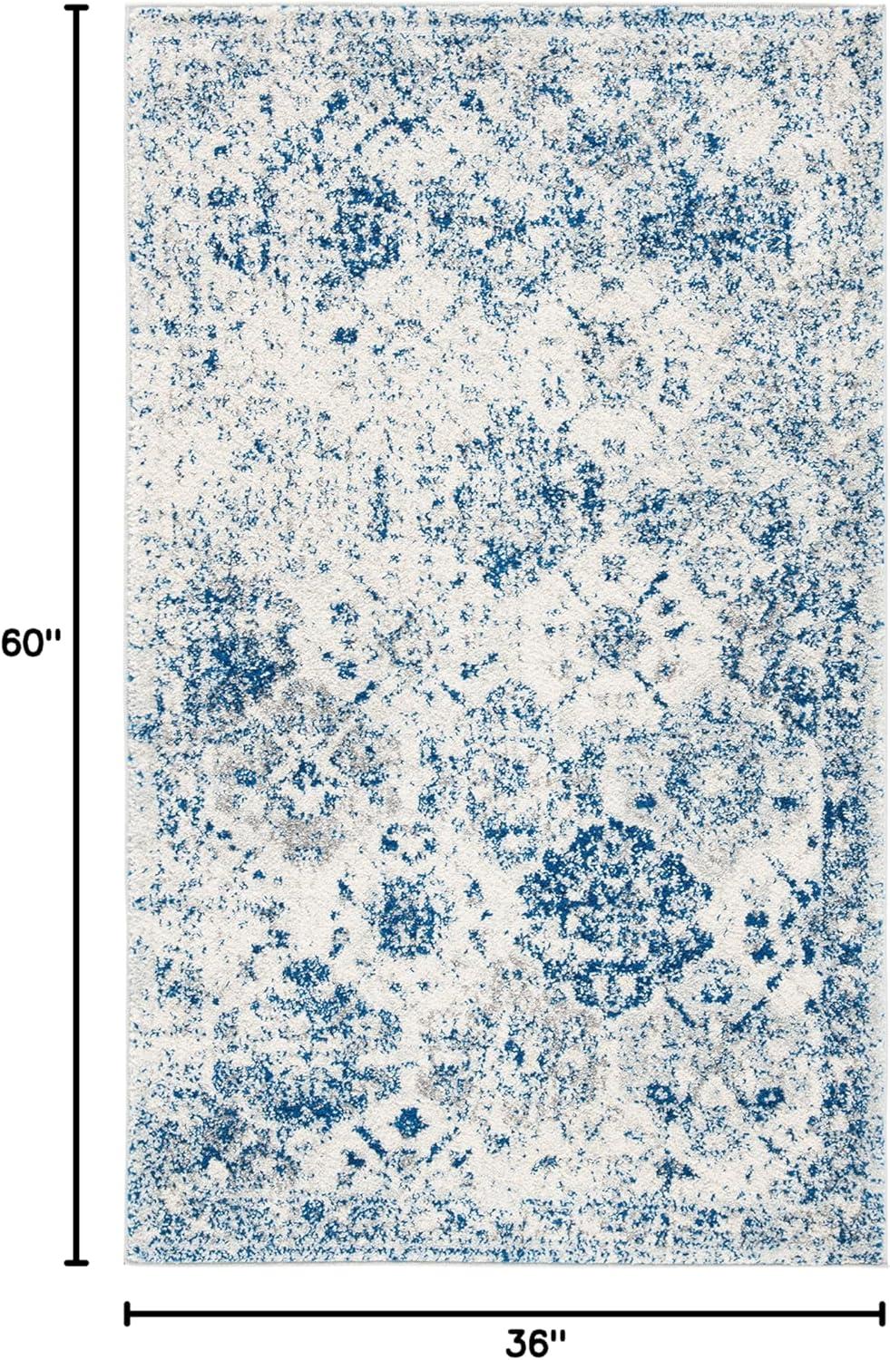 image:imageSAFAVIEH Area Rug 8x10 Madison Collection Large Cream amp Multi Boho Chic Distressed Design NonShedding amp Easy Cleaning Ideal for Living Room Bedroom Office Dining Space MAD611BWhiteRoyal Blue