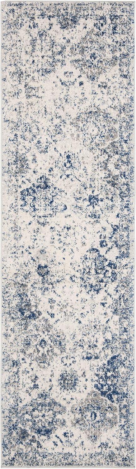 image:imageSAFAVIEH Area Rug 8x10 Madison Collection Large Cream amp Multi Boho Chic Distressed Design NonShedding amp Easy Cleaning Ideal for Living Room Bedroom Office Dining Space MAD611BWhiteRoyal Blue