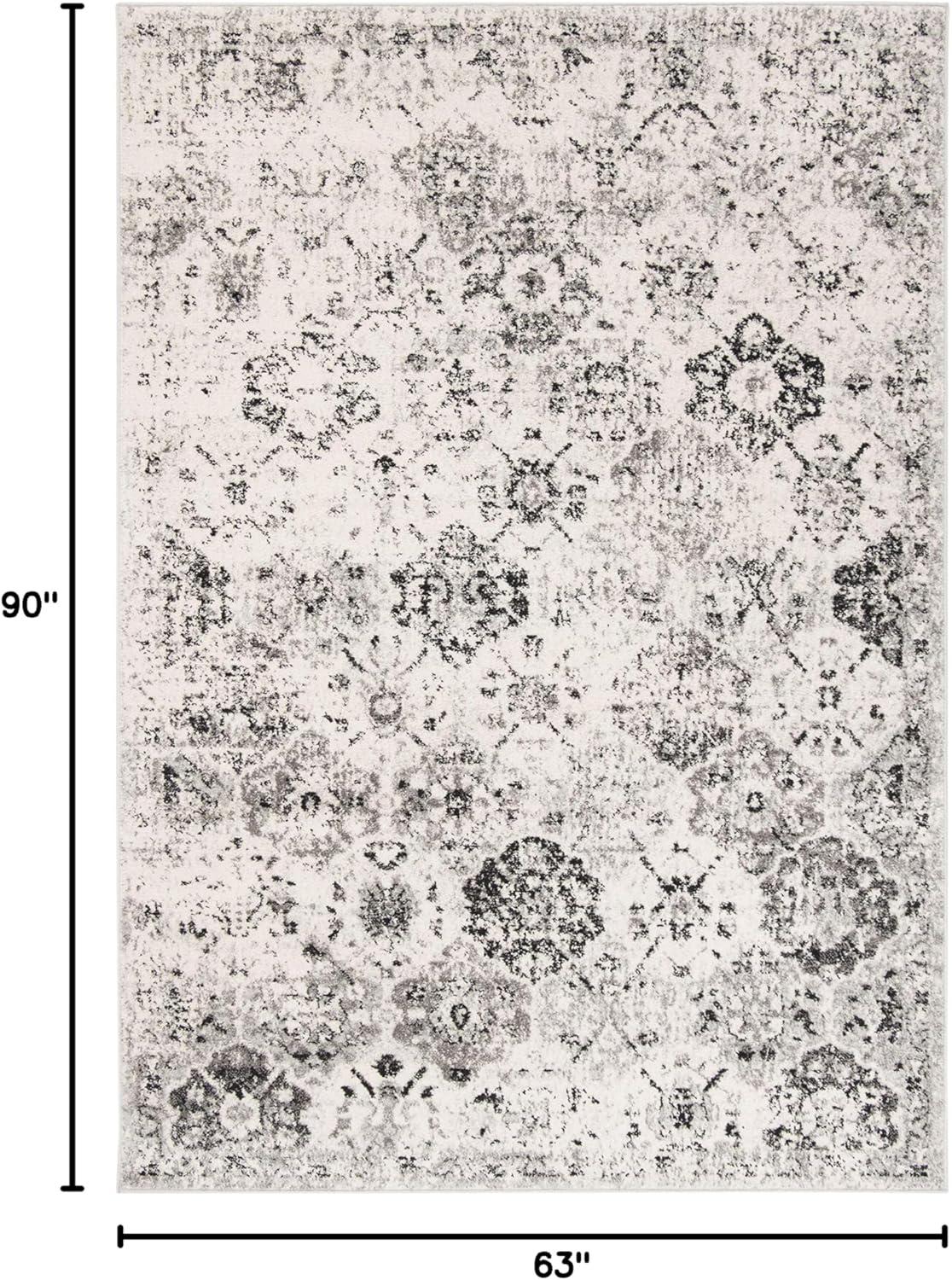 image:imageSAFAVIEH Area Rug 8x10 Madison Collection Large Cream amp Multi Boho Chic Distressed Design NonShedding amp Easy Cleaning Ideal for Living Room Bedroom Office Dining Space MAD611BSilverGrey