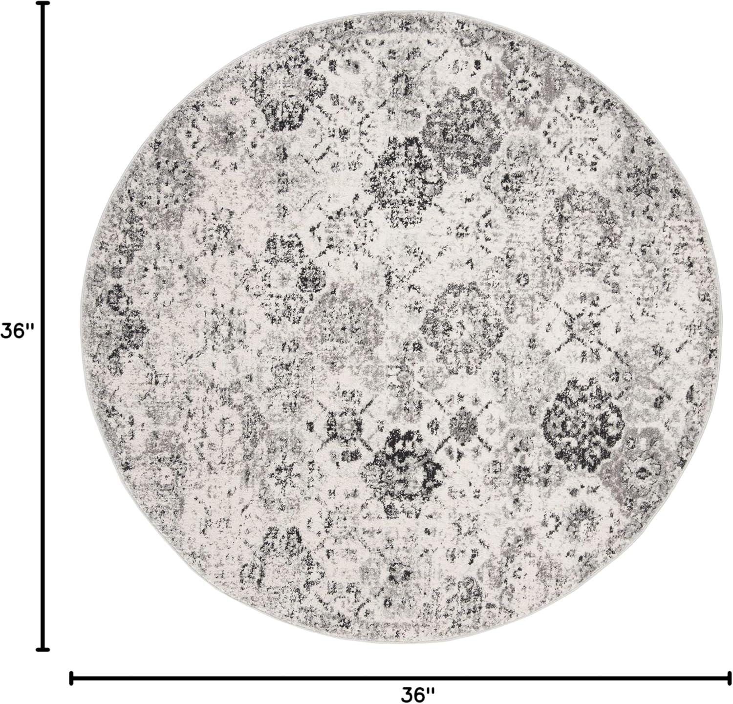 image:imageSAFAVIEH Area Rug 8x10 Madison Collection Large Cream amp Multi Boho Chic Distressed Design NonShedding amp Easy Cleaning Ideal for Living Room Bedroom Office Dining Space MAD611BSilverGrey