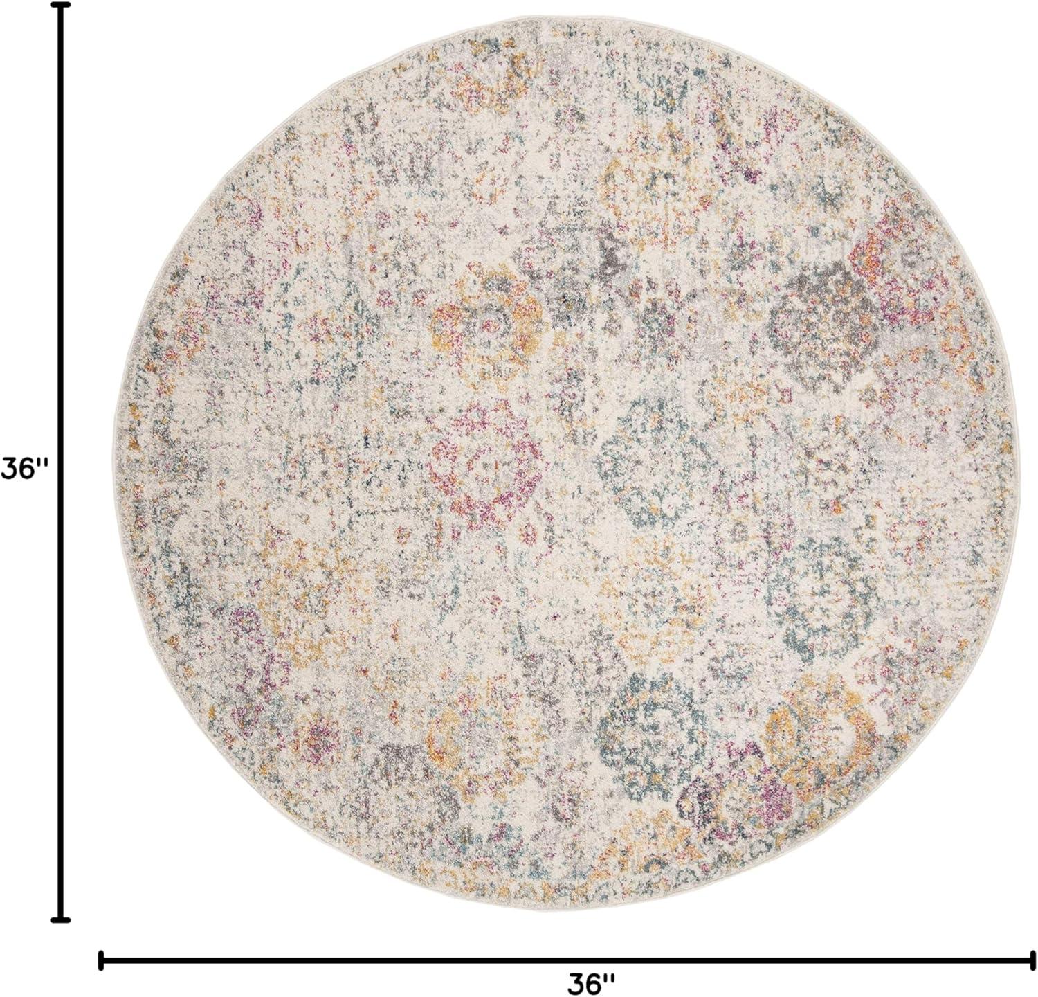 image:imageSAFAVIEH Area Rug 8x10 Madison Collection Large Cream amp Multi Boho Chic Distressed Design NonShedding amp Easy Cleaning Ideal for Living Room Bedroom Office Dining Space MAD611BGreyGold